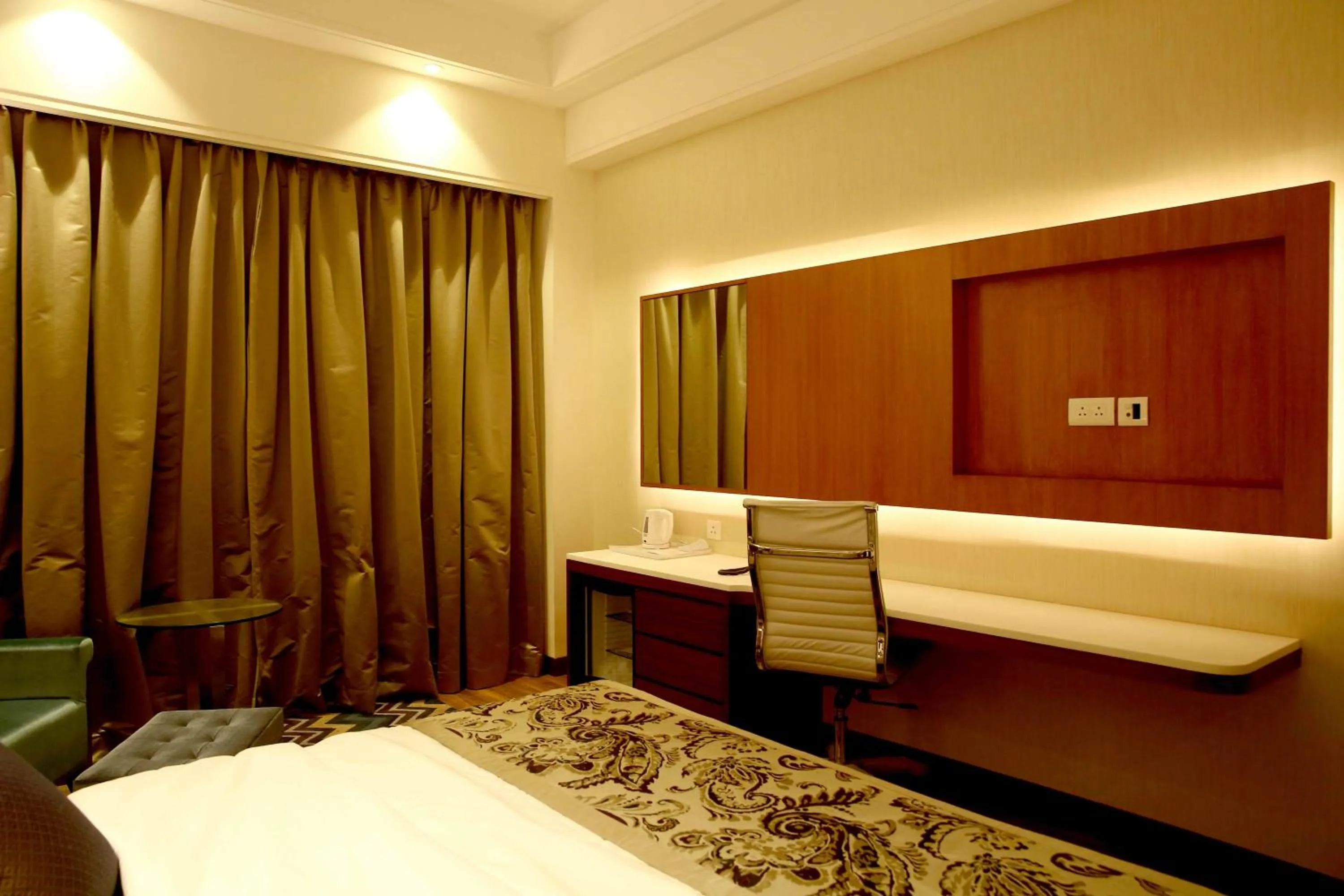 Decorative detail, Bed in The P L Palace Agra