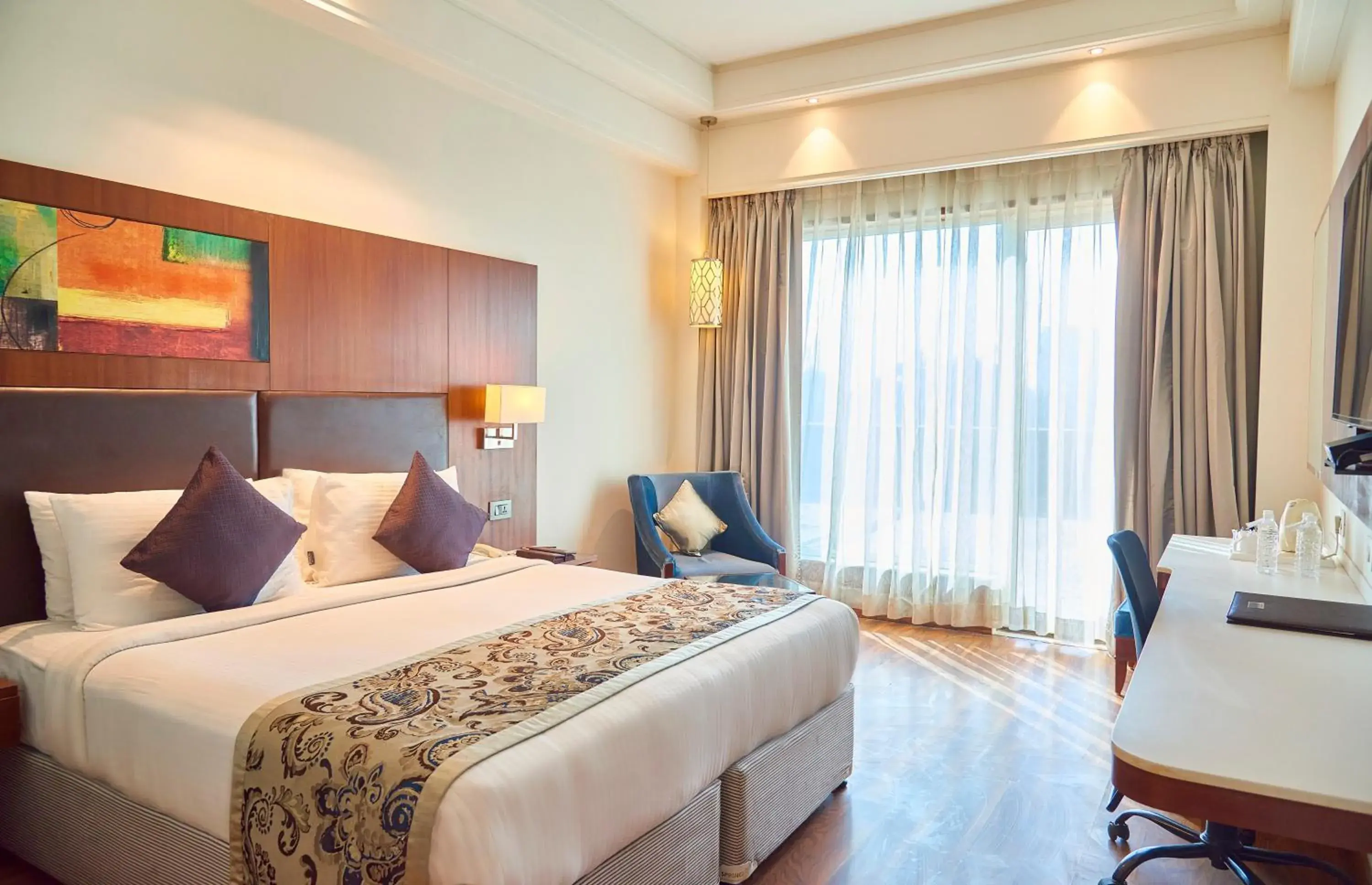 Bed in The P L Palace Agra Bed in The P L Palace Agra