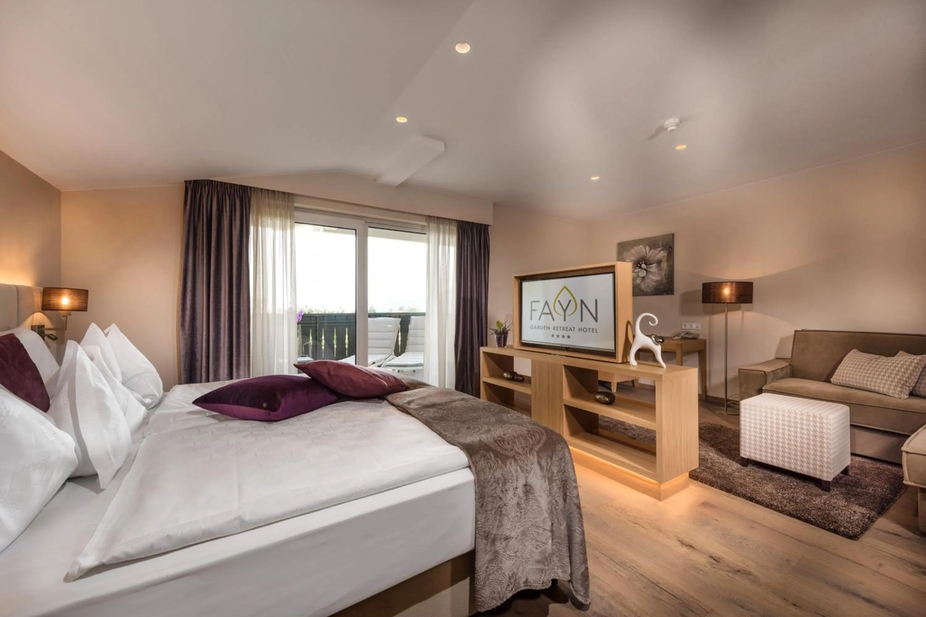 Bed in FAYN garden retreat hotel