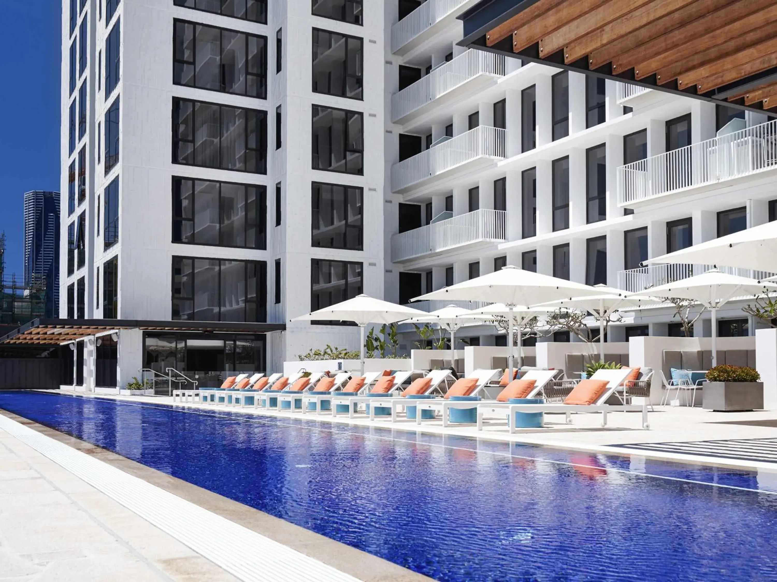 Pool view in The Johnson Brisbane - Art Series Pool view in The Johnson Brisbane - Art Series