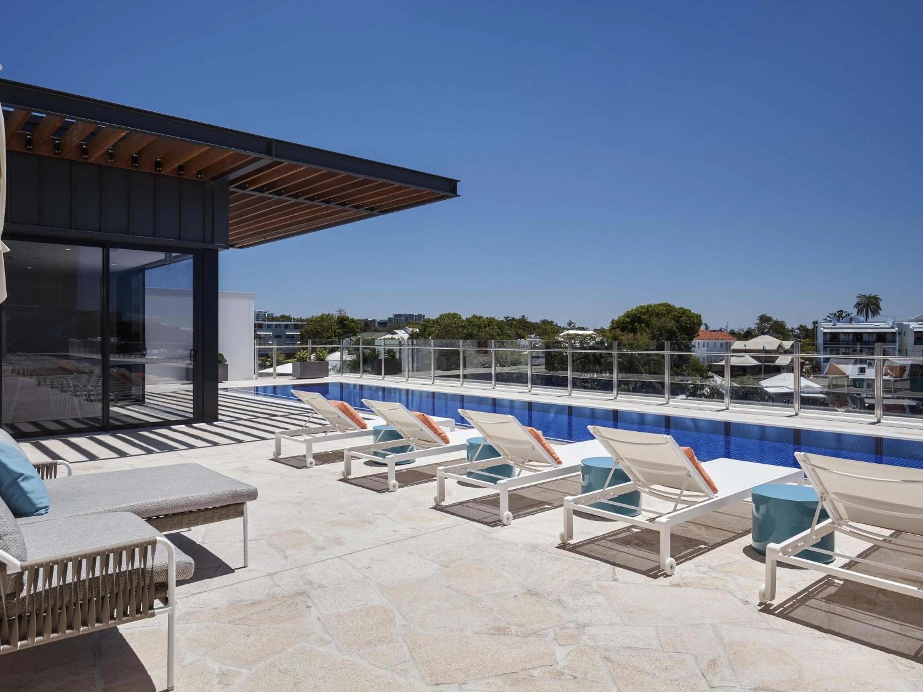 Pool view in The Johnson Brisbane - Art Series