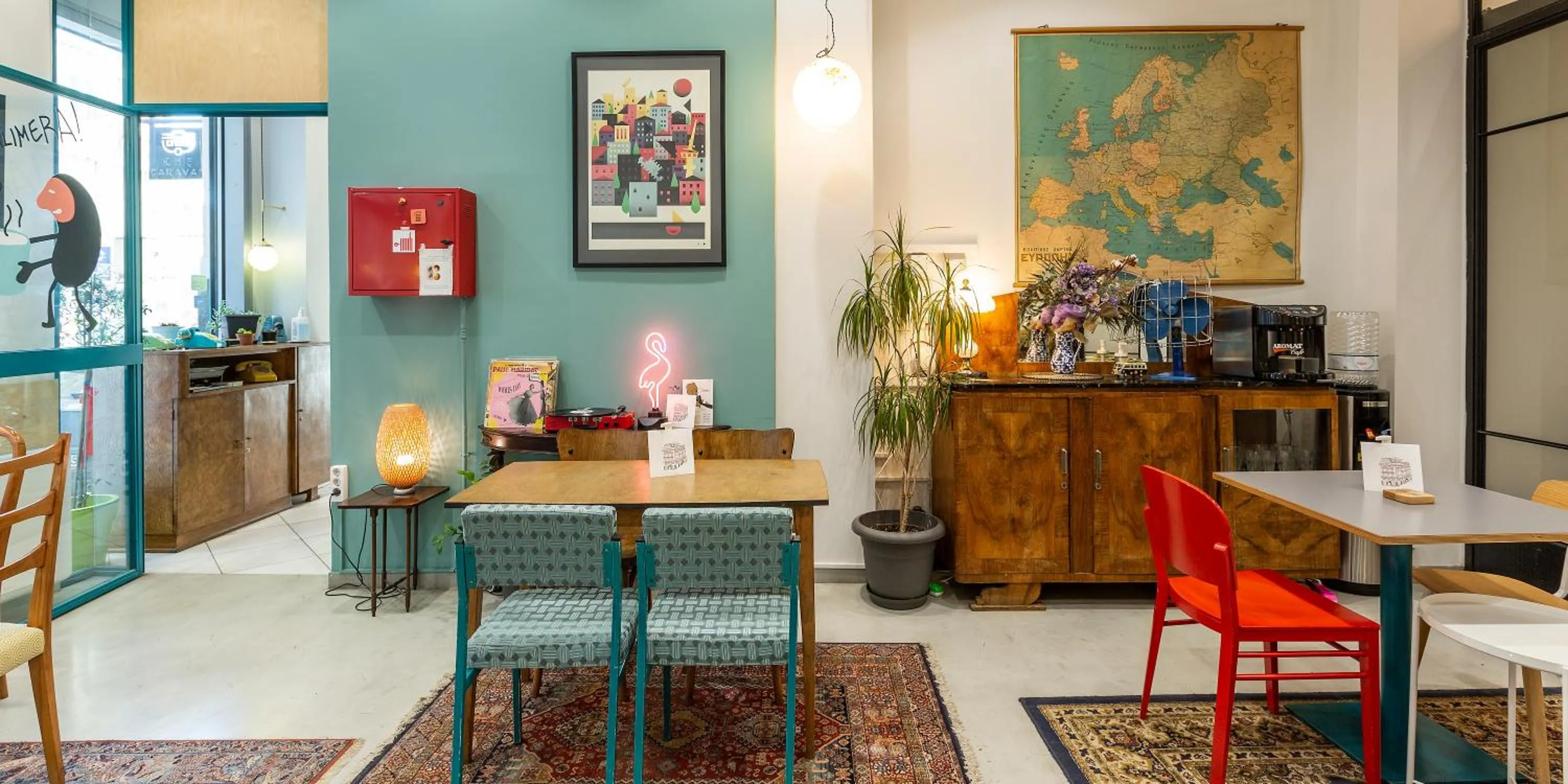 Dining area in The Caravan