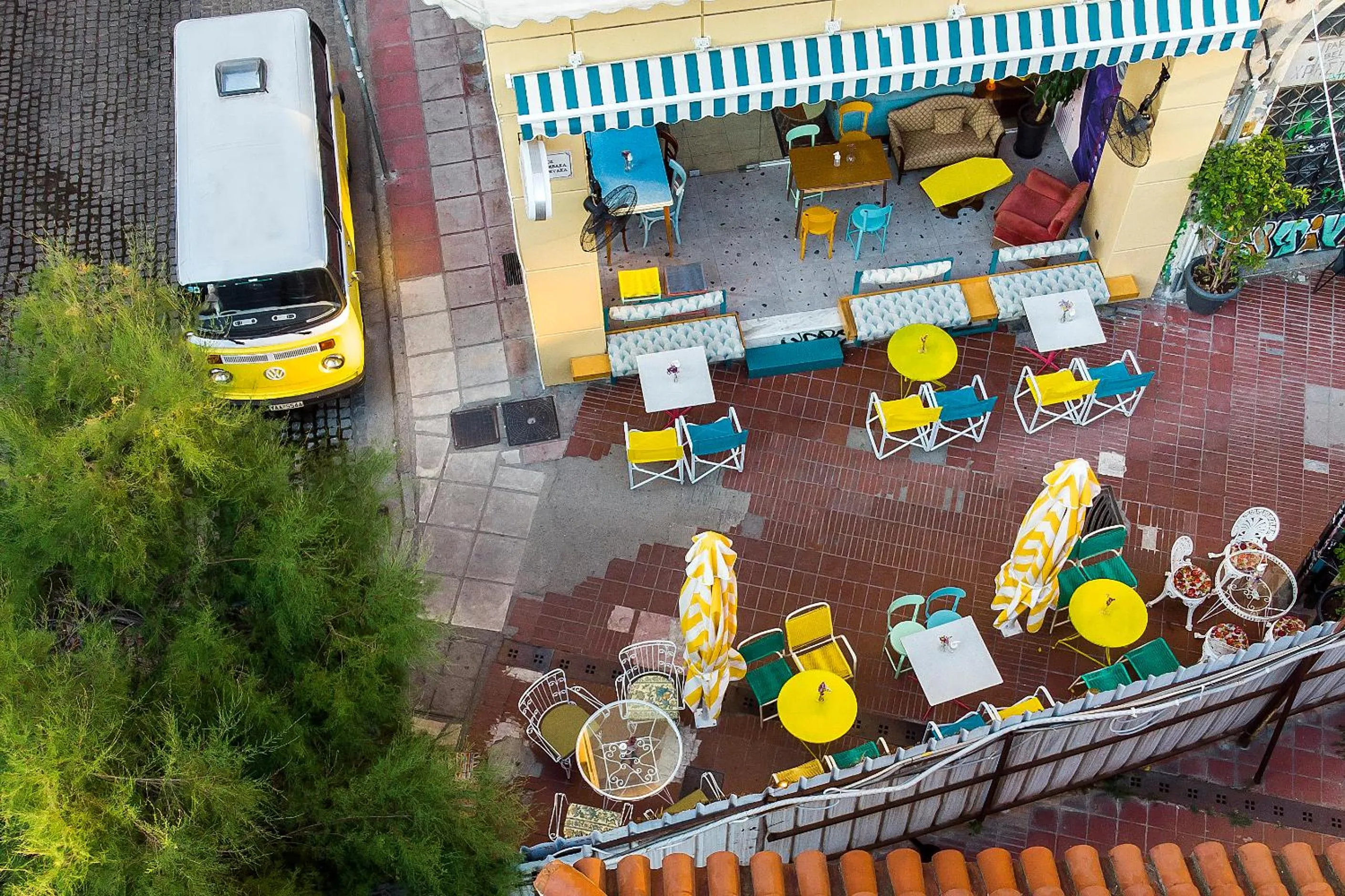Seating area in The Caravan