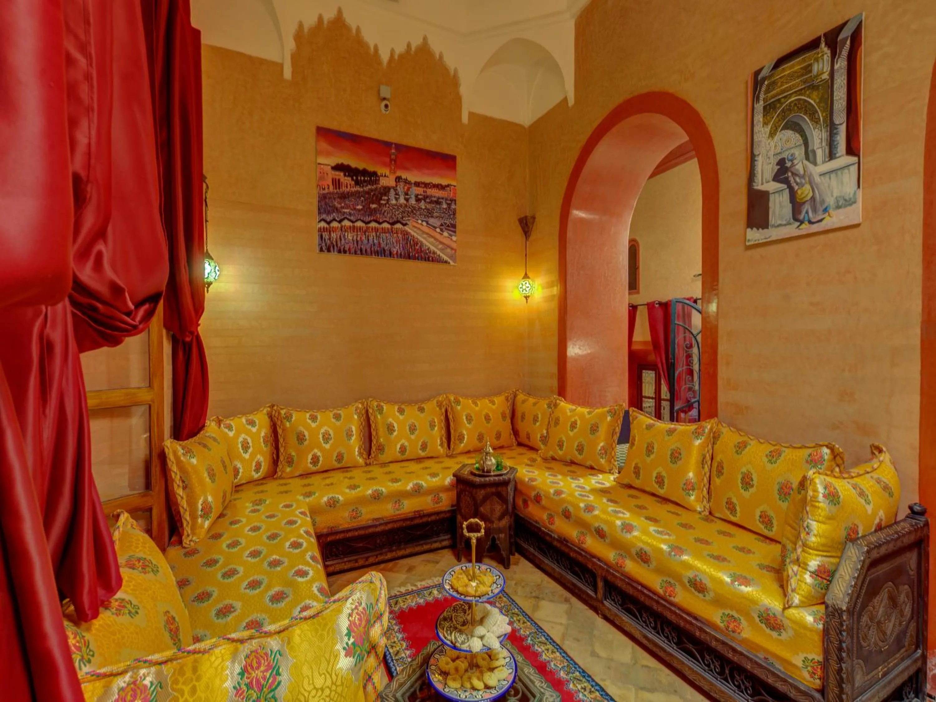 Living room in Palais Tinmel Marrakech