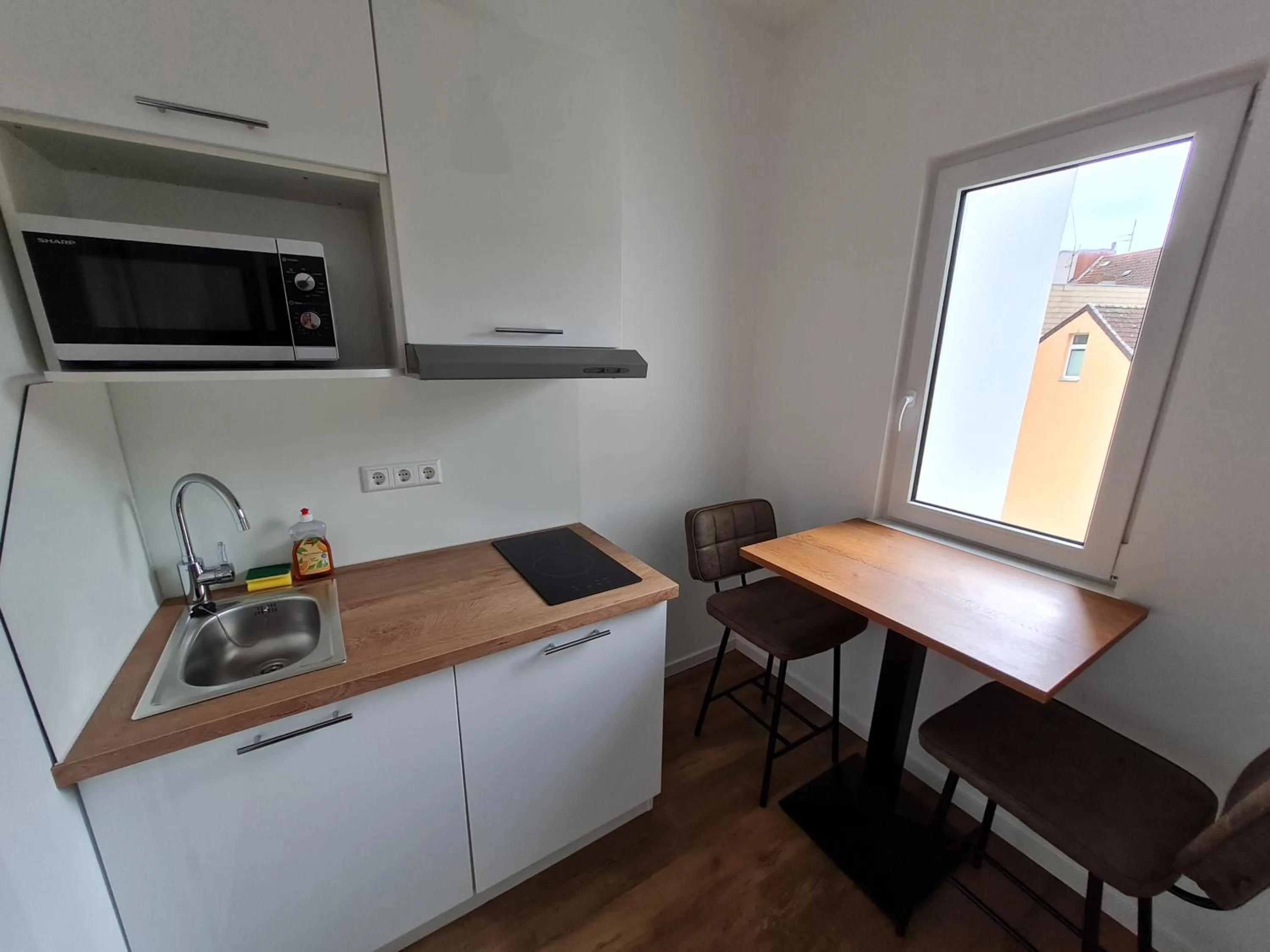 Kitchen or kitchenette in Aparthotel Lenau
