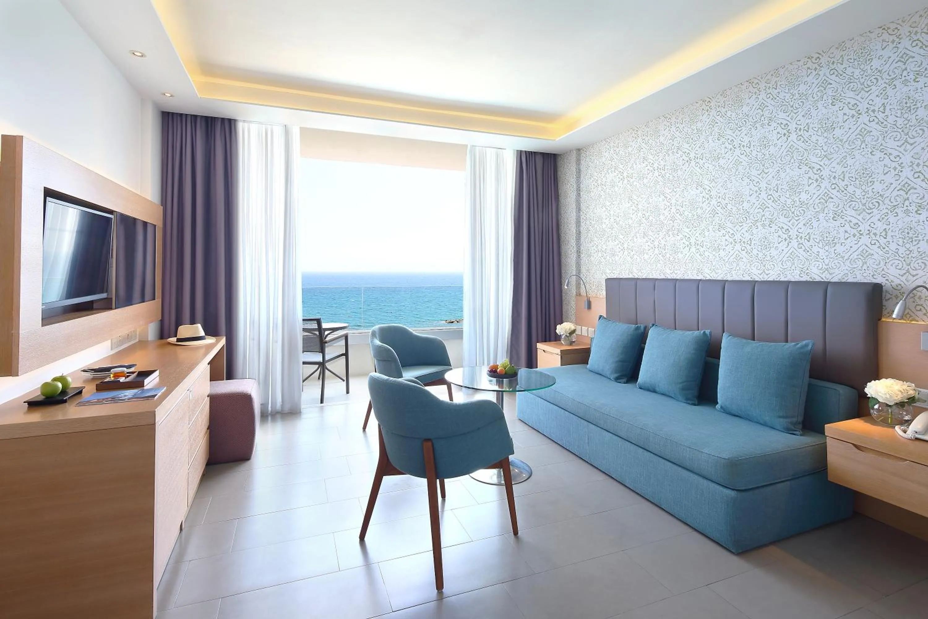 Living room in Royal Apollonia by Louis Hotels