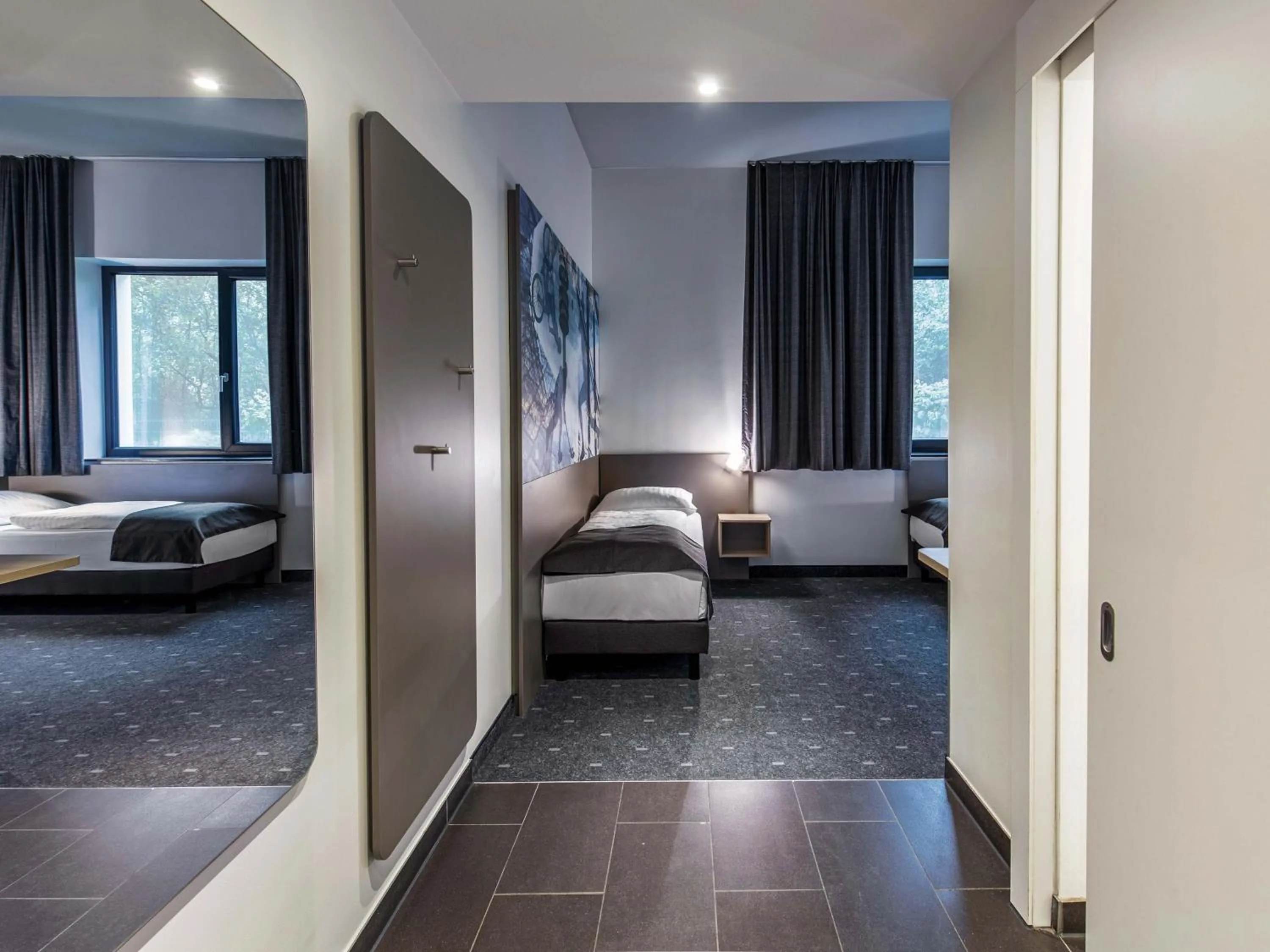 Photo of the whole room, Bed in B&B Hotel München-Olympiapark