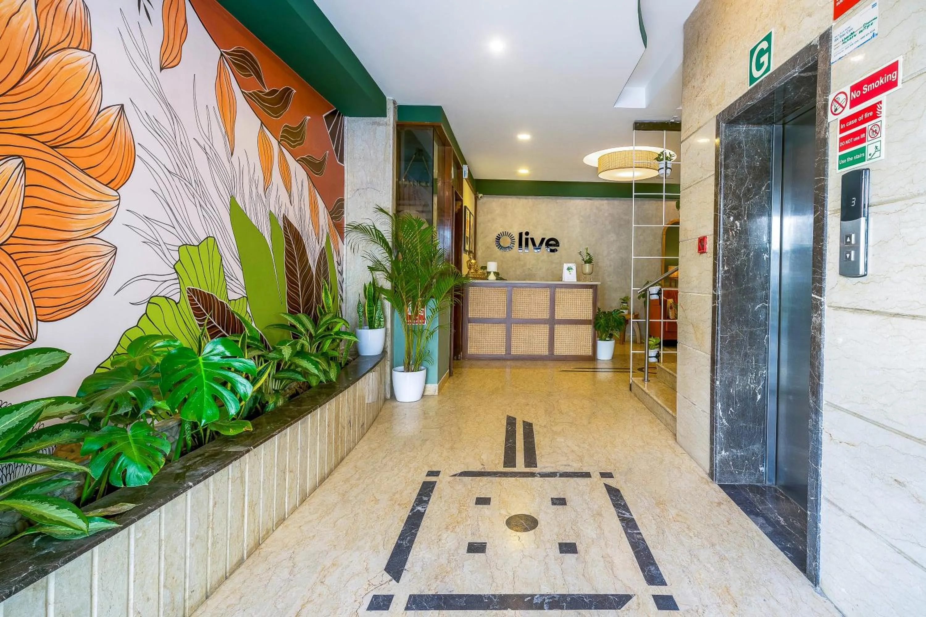 Lobby or reception in Olive Zip Rest House Road by Embassy Group