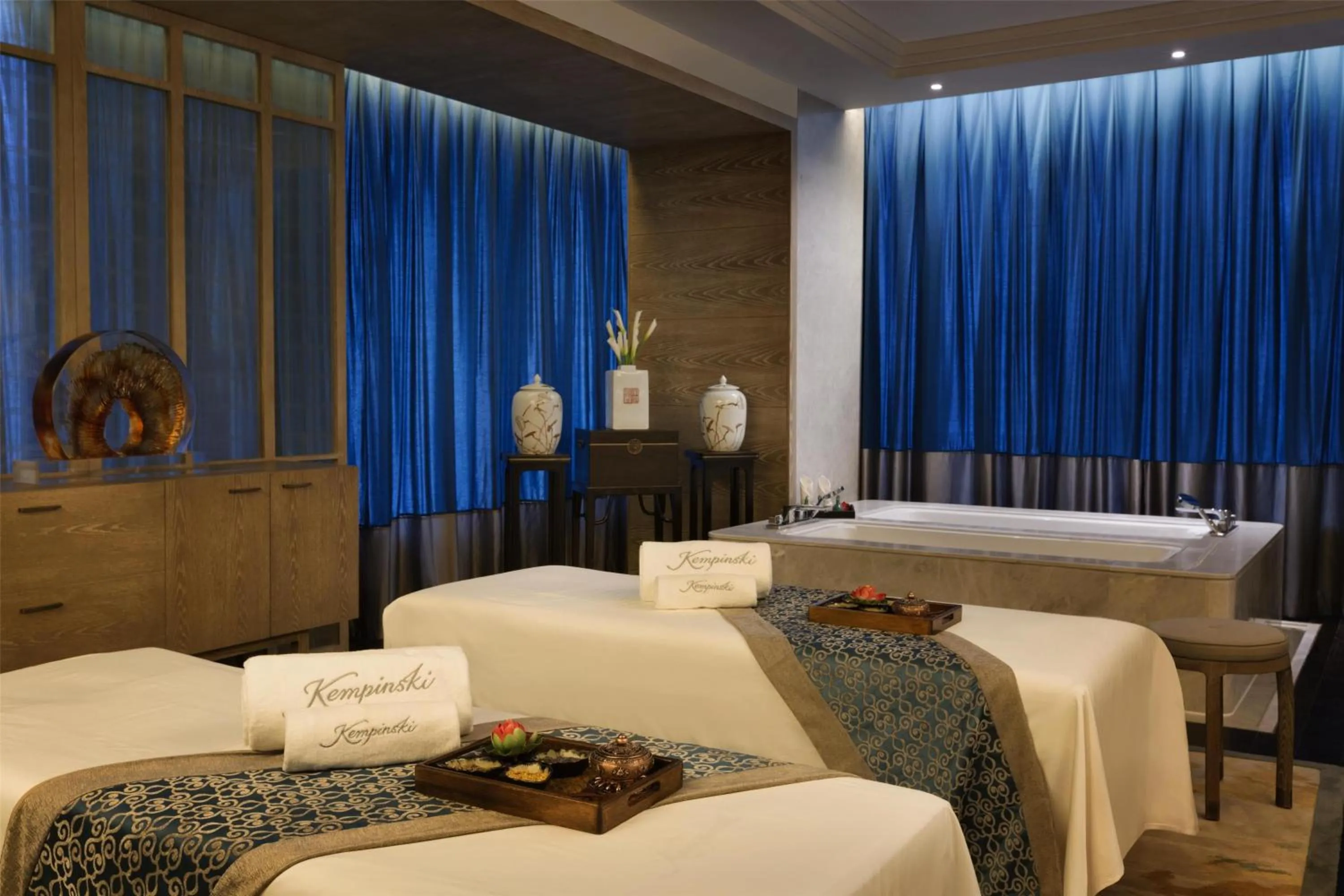 Spa and wellness centre/facilities, Bed in Kempinski Hotel Fuzhou