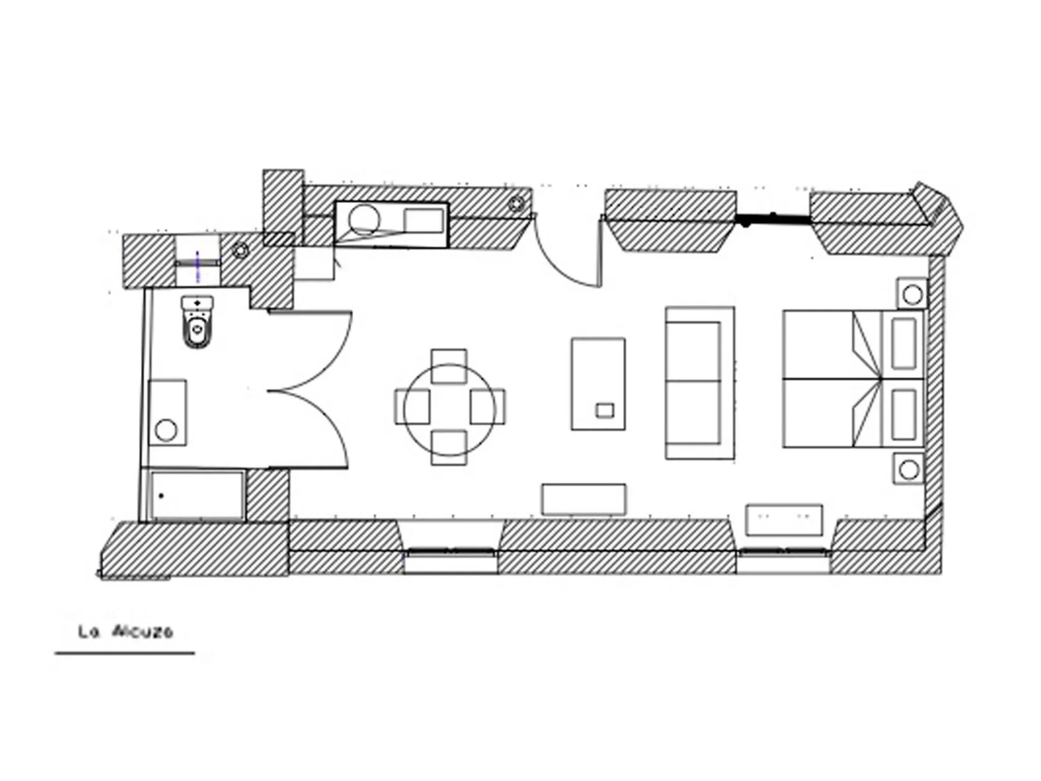 Floor plan in Apartamentos Casa del Aceite