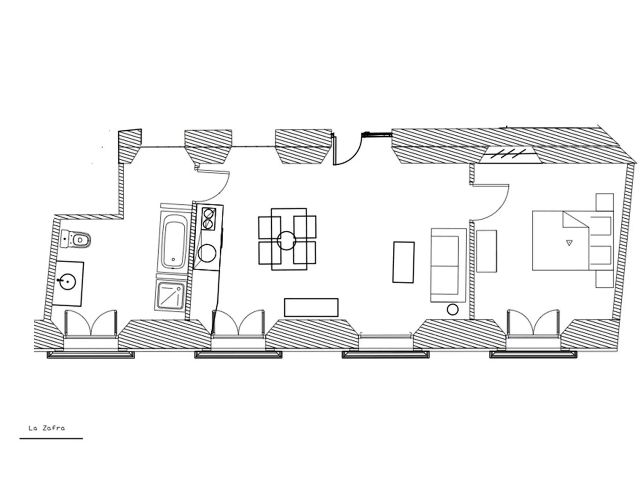 Floor plan in Apartamentos Casa del Aceite