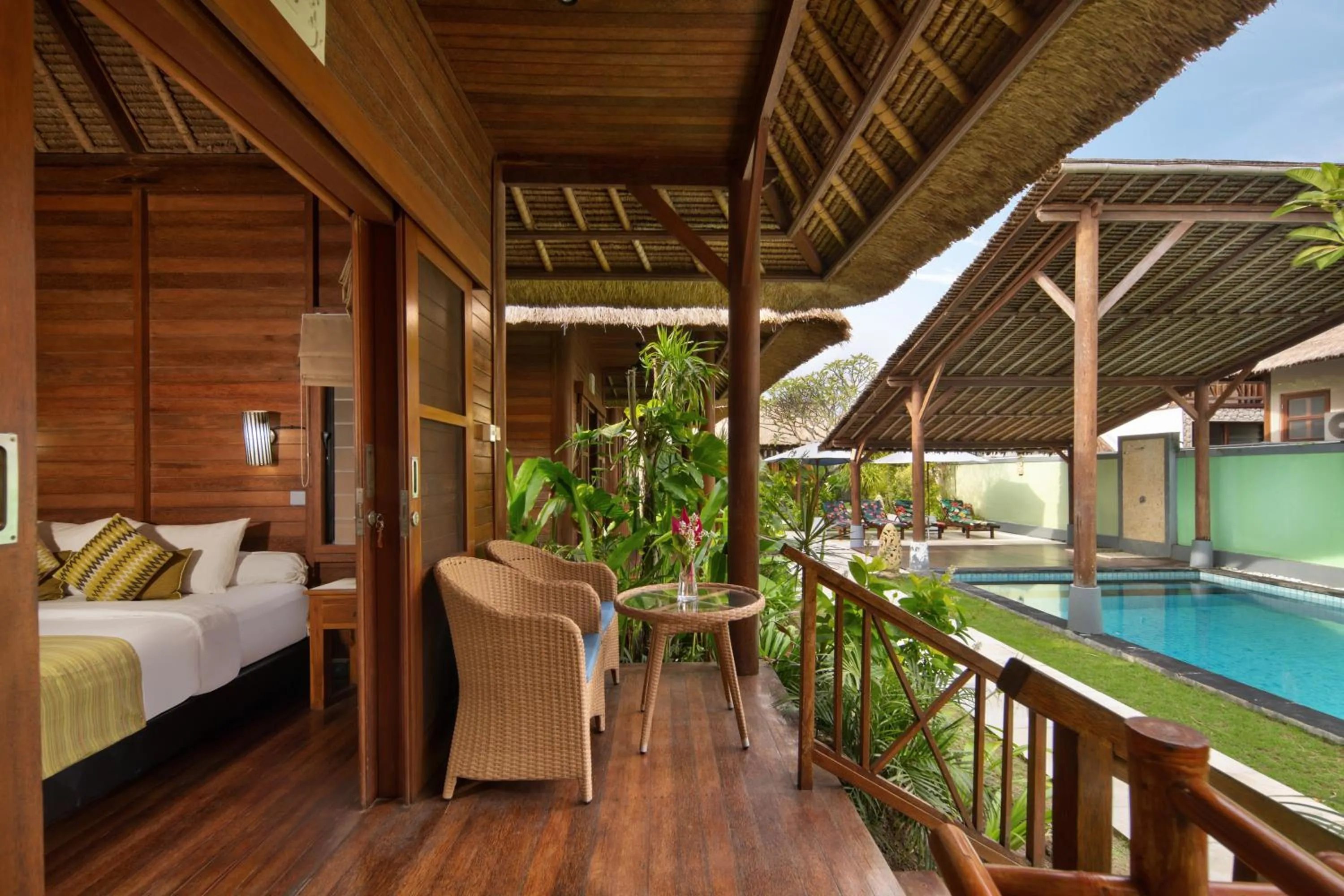 Patio in Gecko Villa & Bungalows