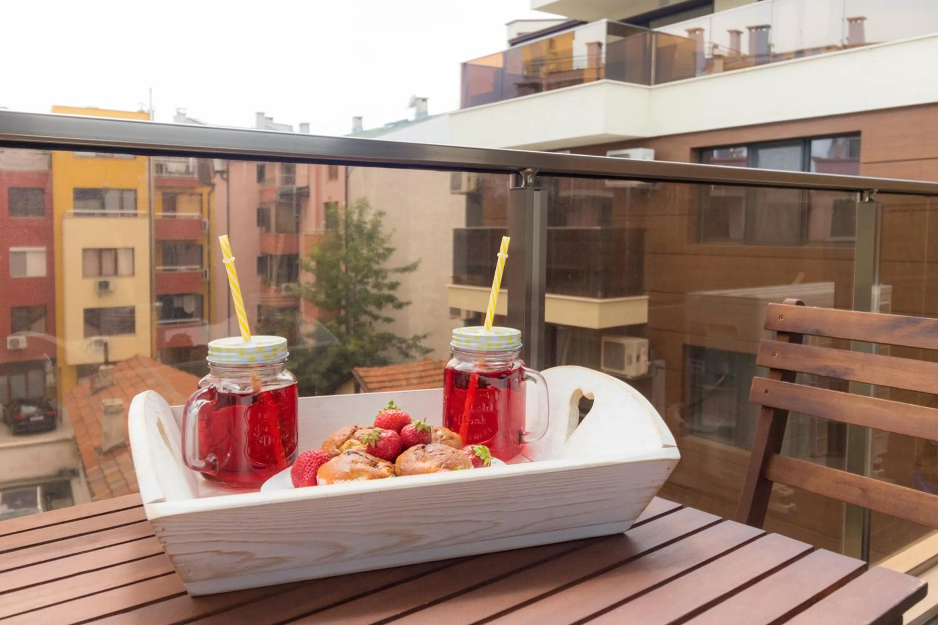 Balcony/Terrace in Domus Apartments City Center with Parking