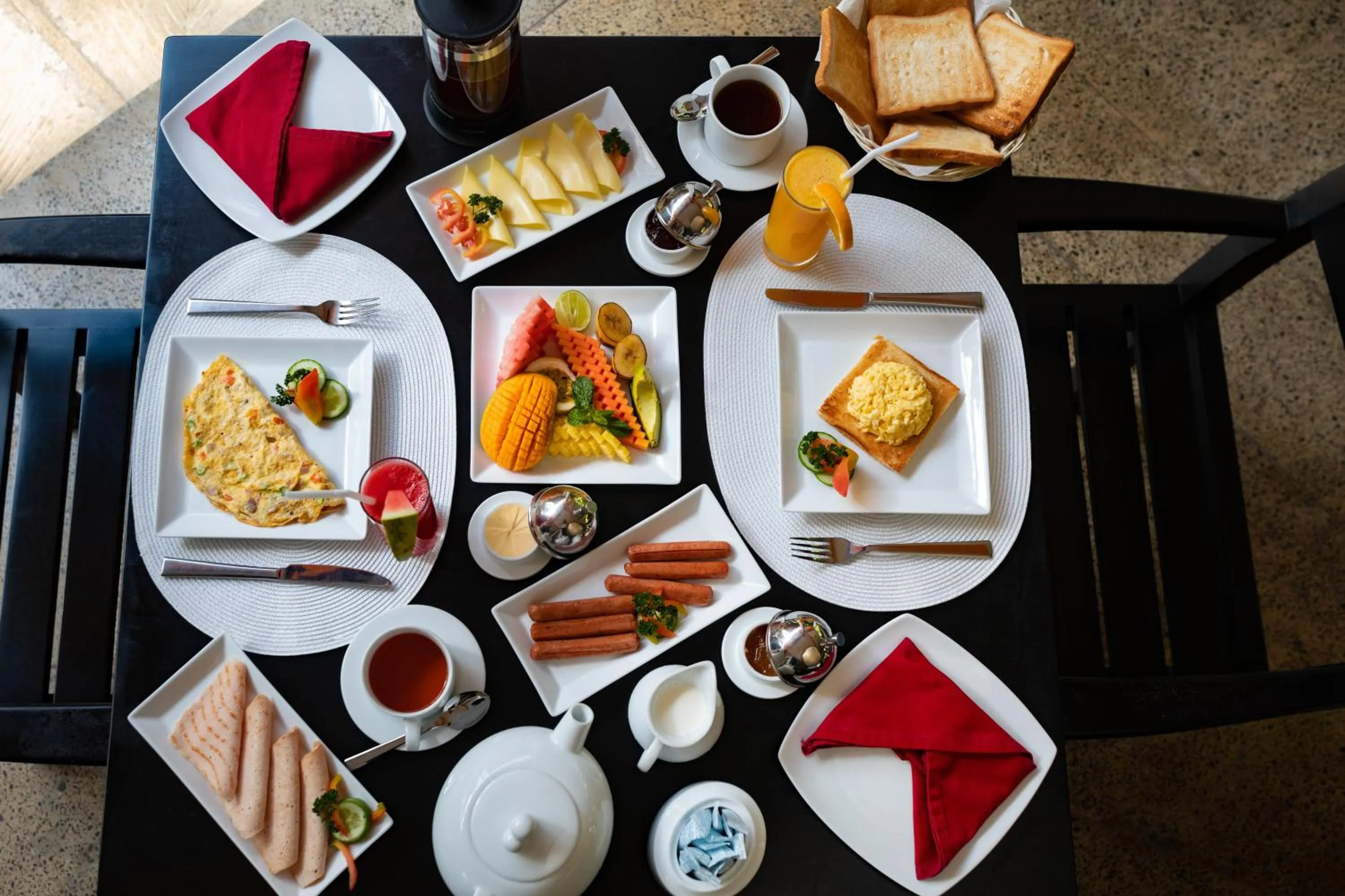 Breakfast in Amal Beach Hotel