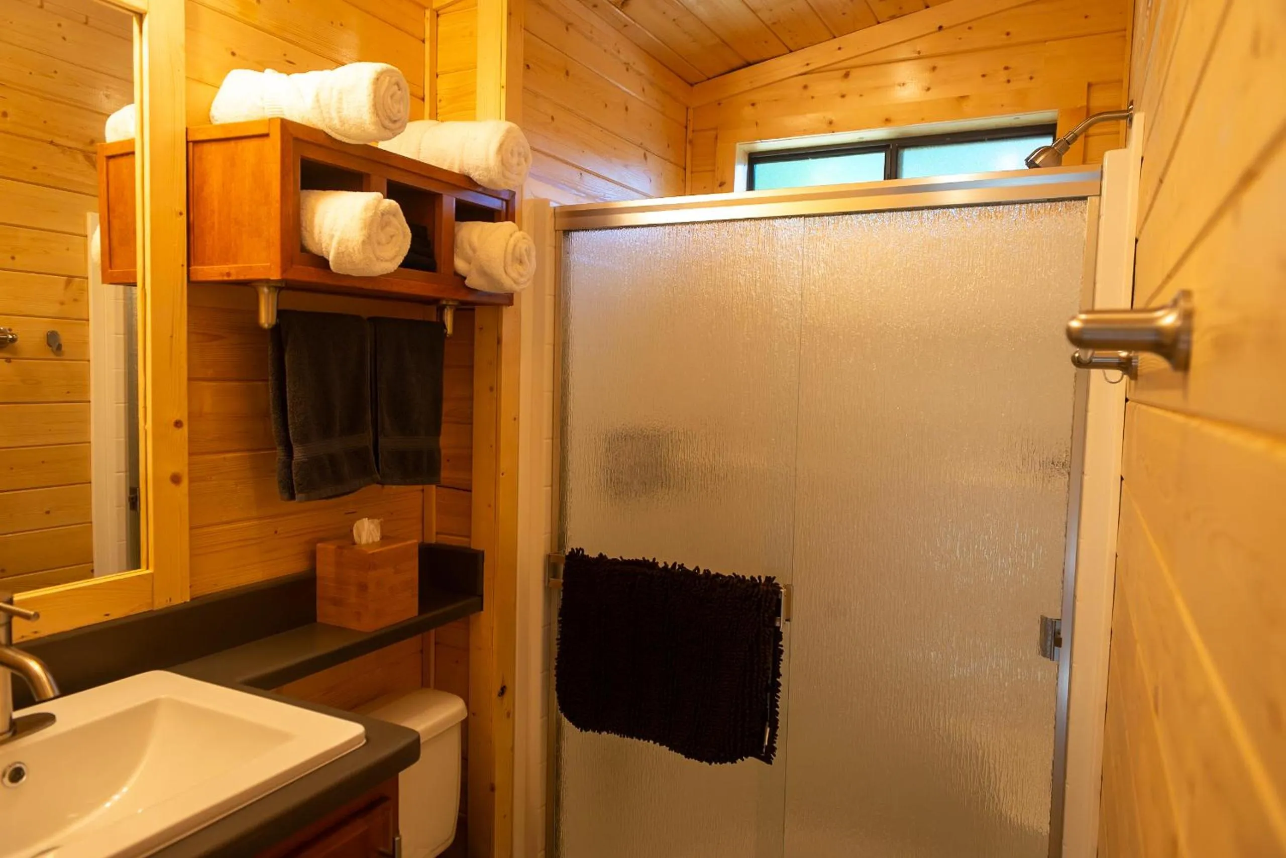 Shower in Sierra Meadows