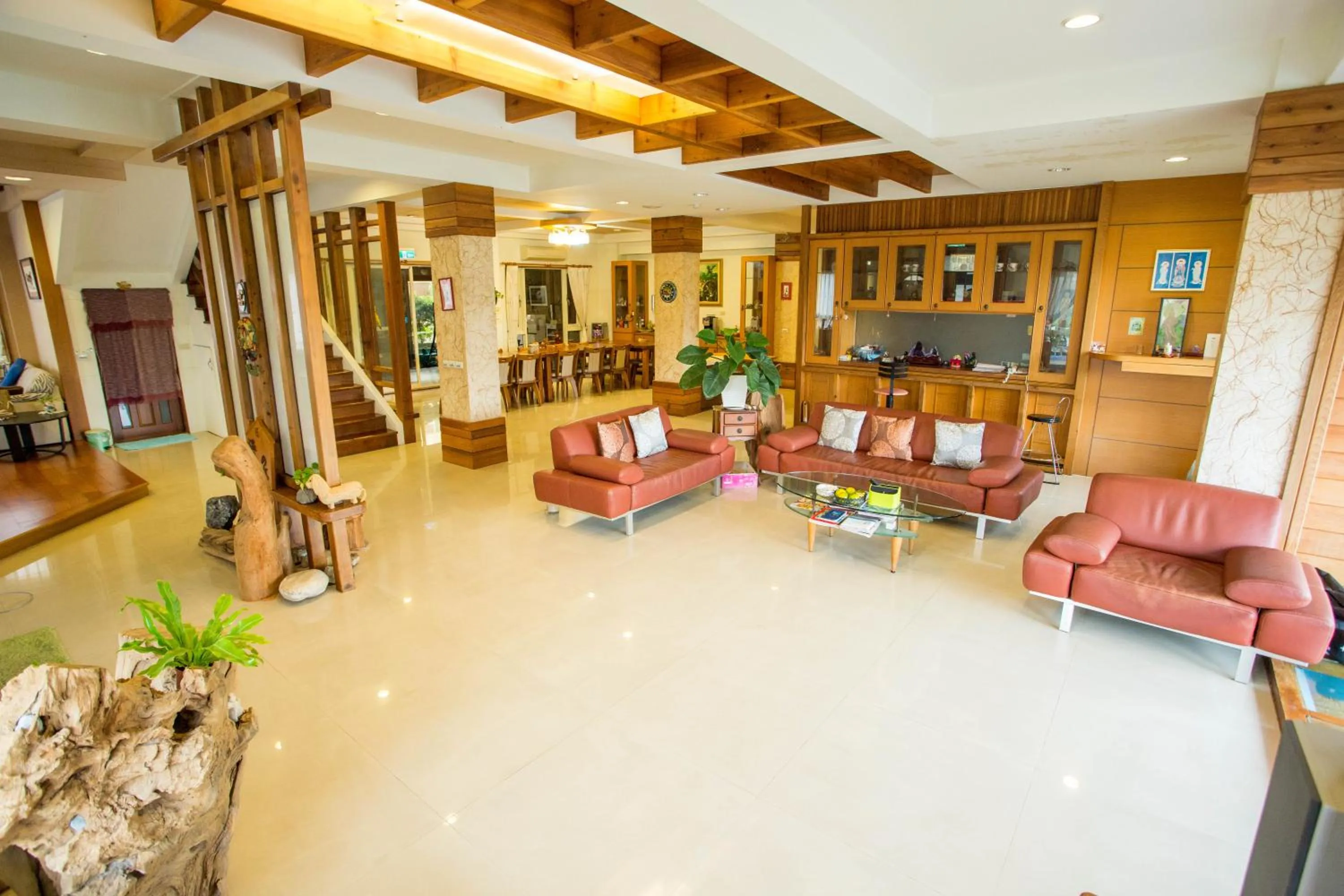 Living room in Dong Shan He B&B