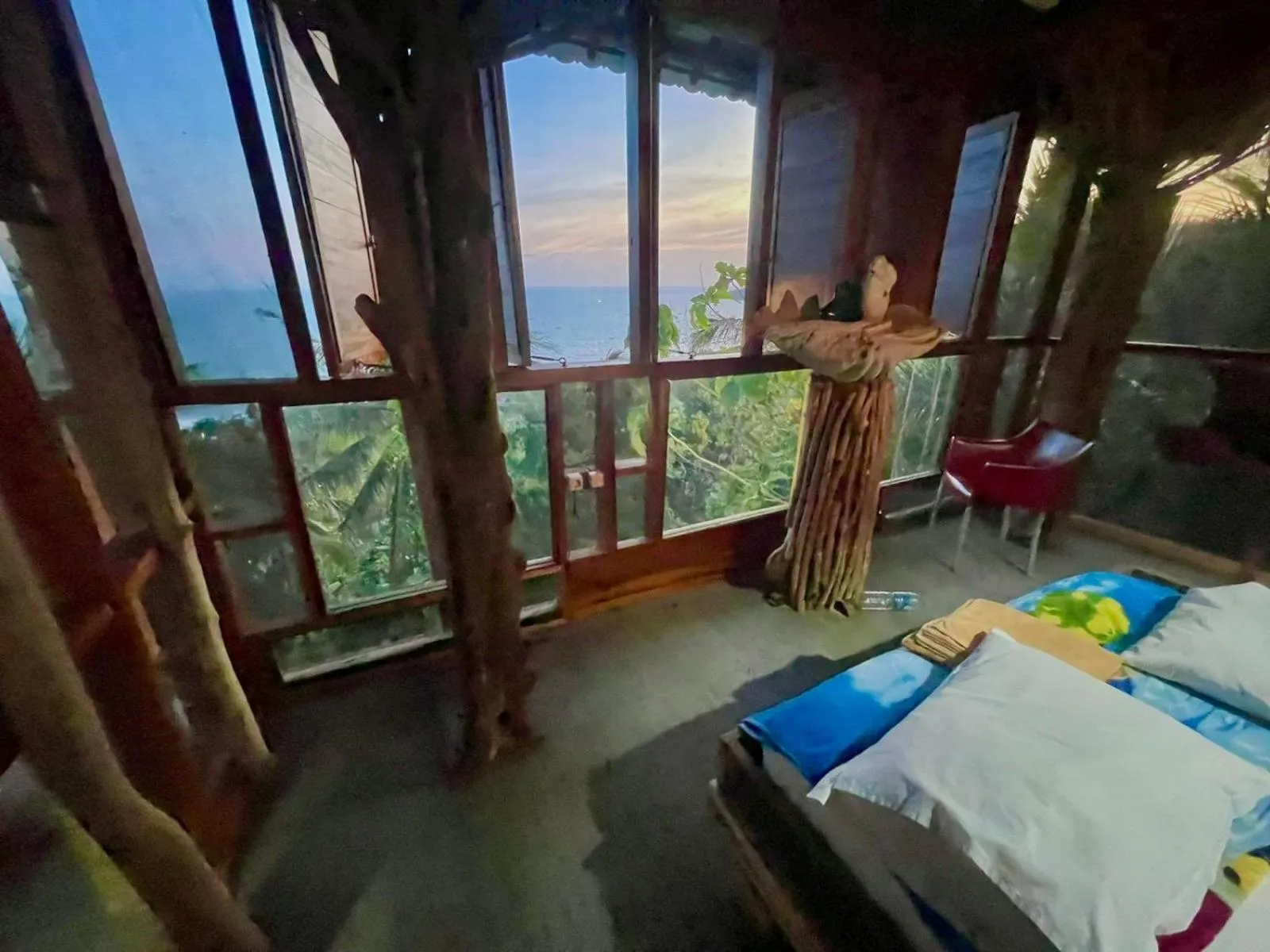 Bed in Karang Aji Beach Villa