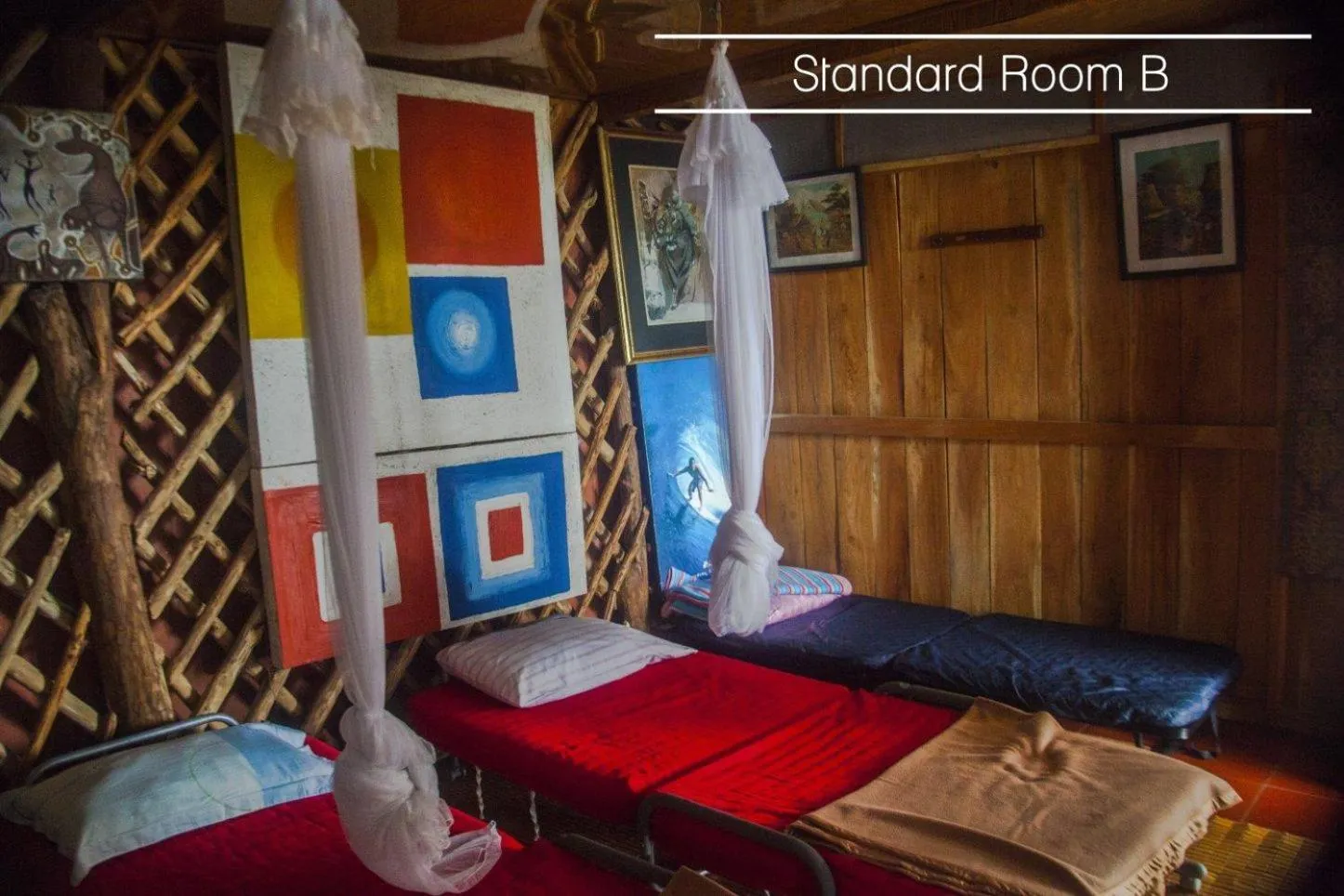 Bed in Karang Aji Beach Villa