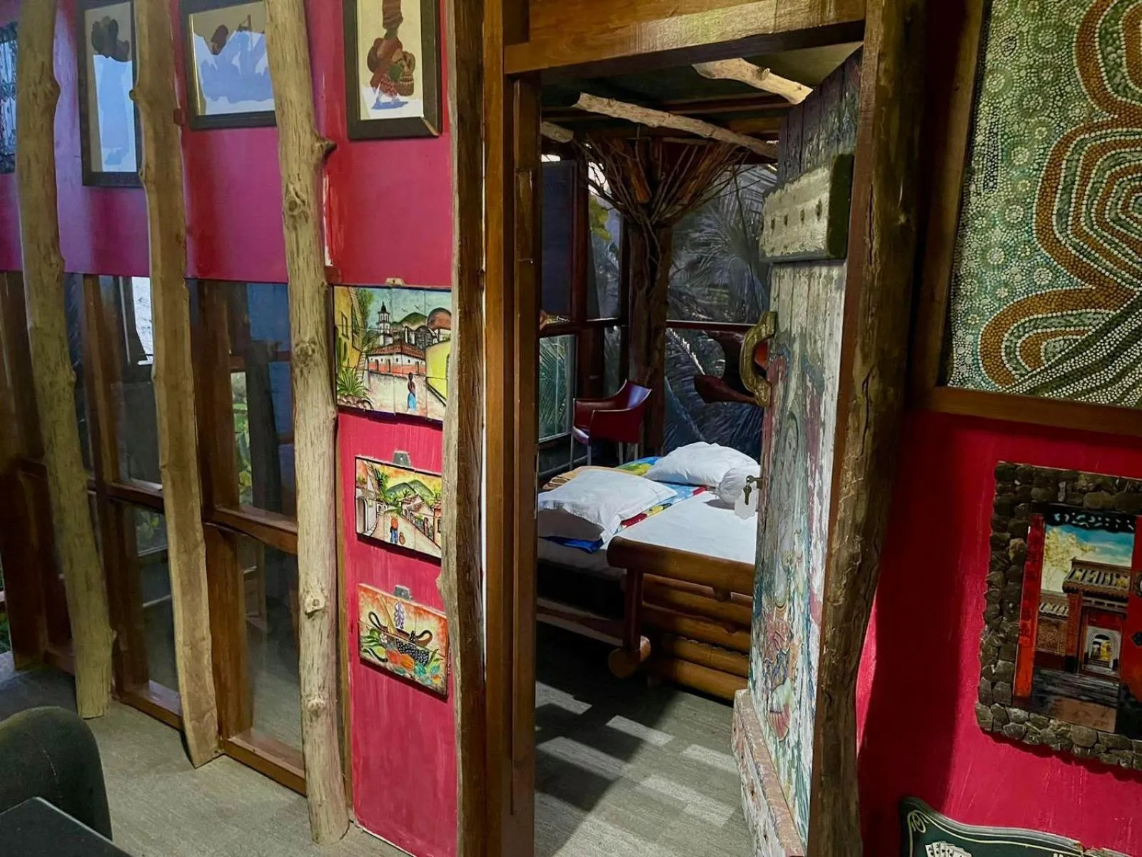 Bed in Karang Aji Beach Villa