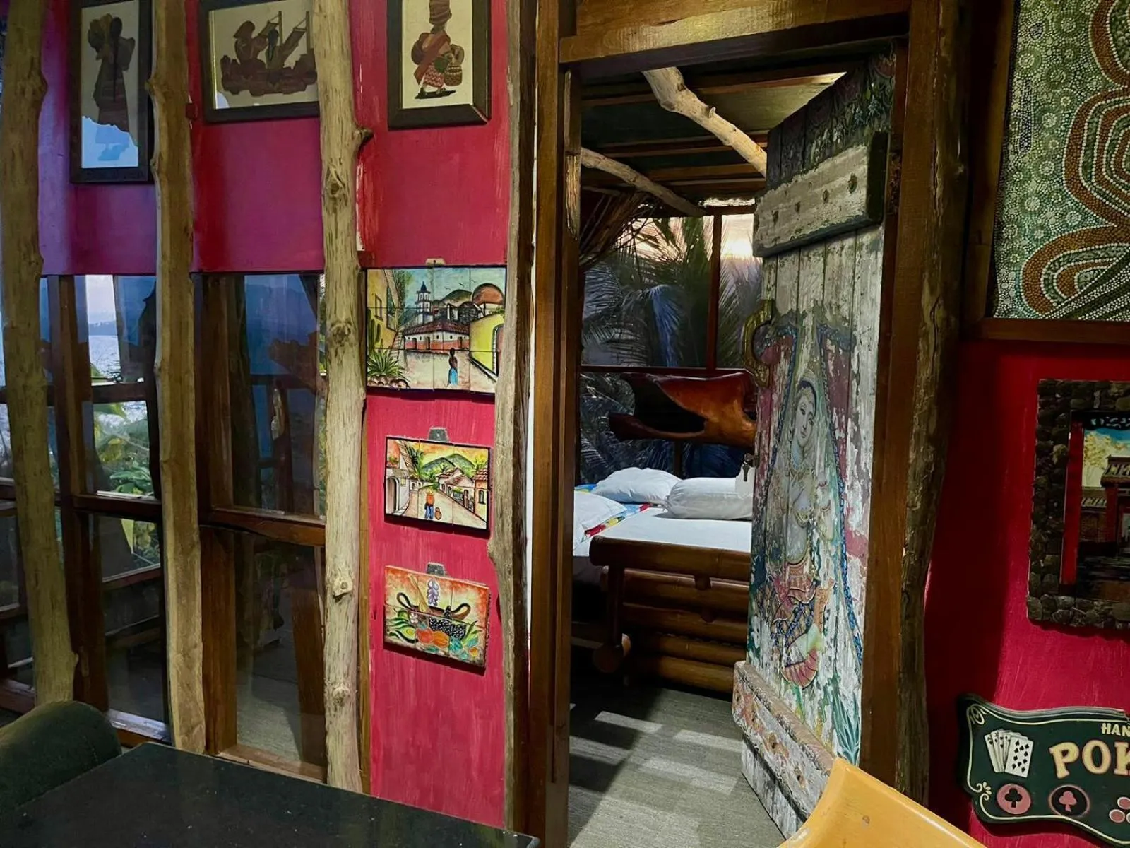 Bed in Karang Aji Beach Villa