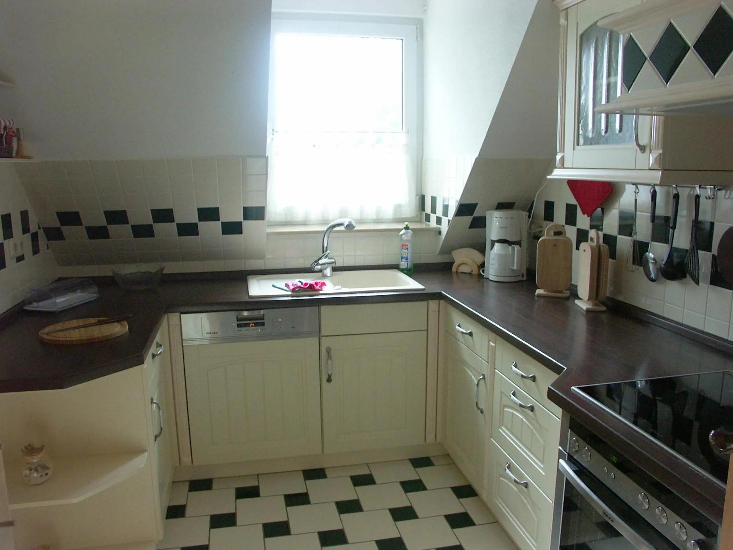 Kitchen or kitchenette in Feriendomizil am Hafen