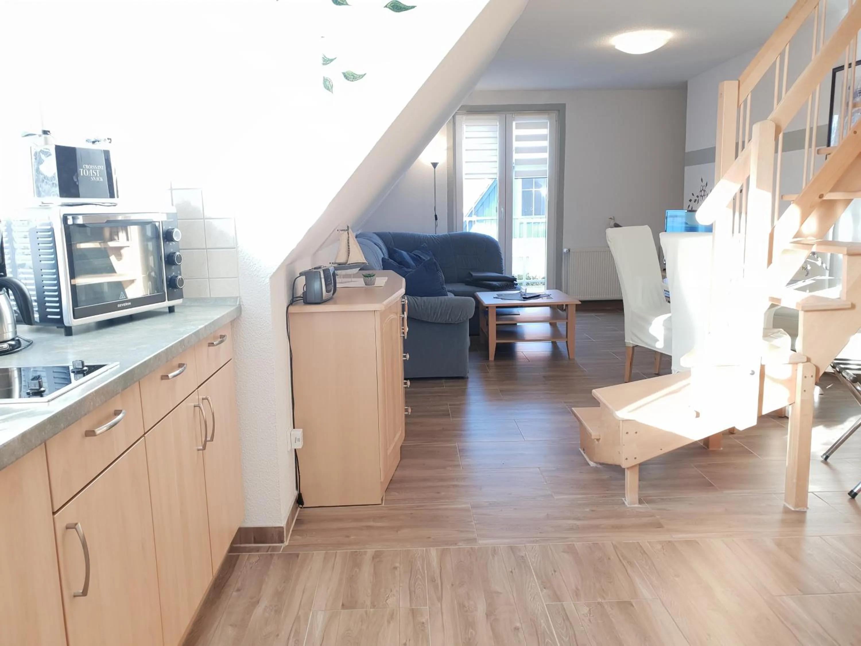 Kitchen or kitchenette in Feriendomizil am Hafen