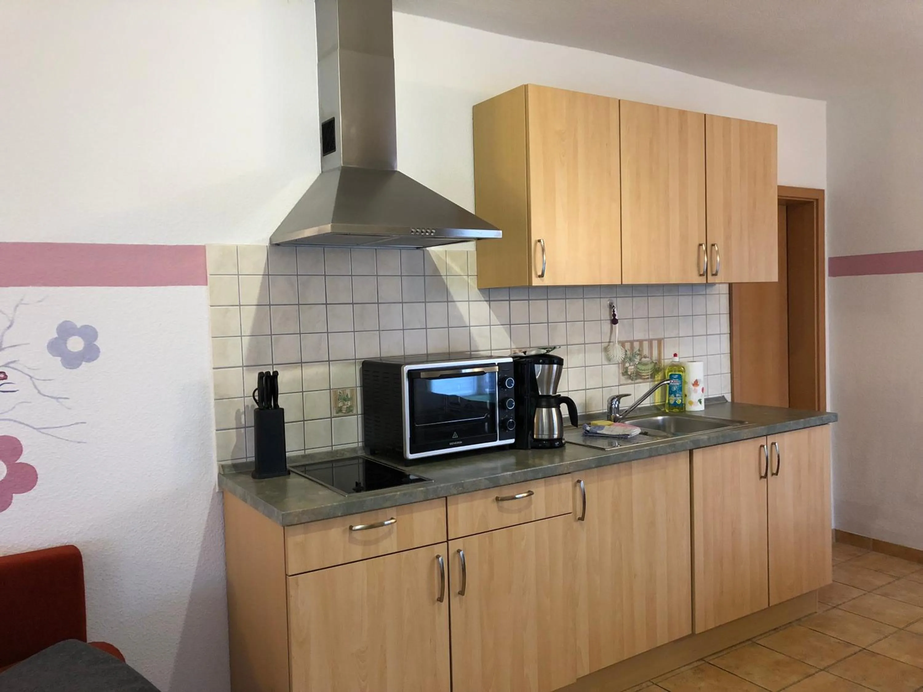 Kitchen or kitchenette in Feriendomizil am Hafen