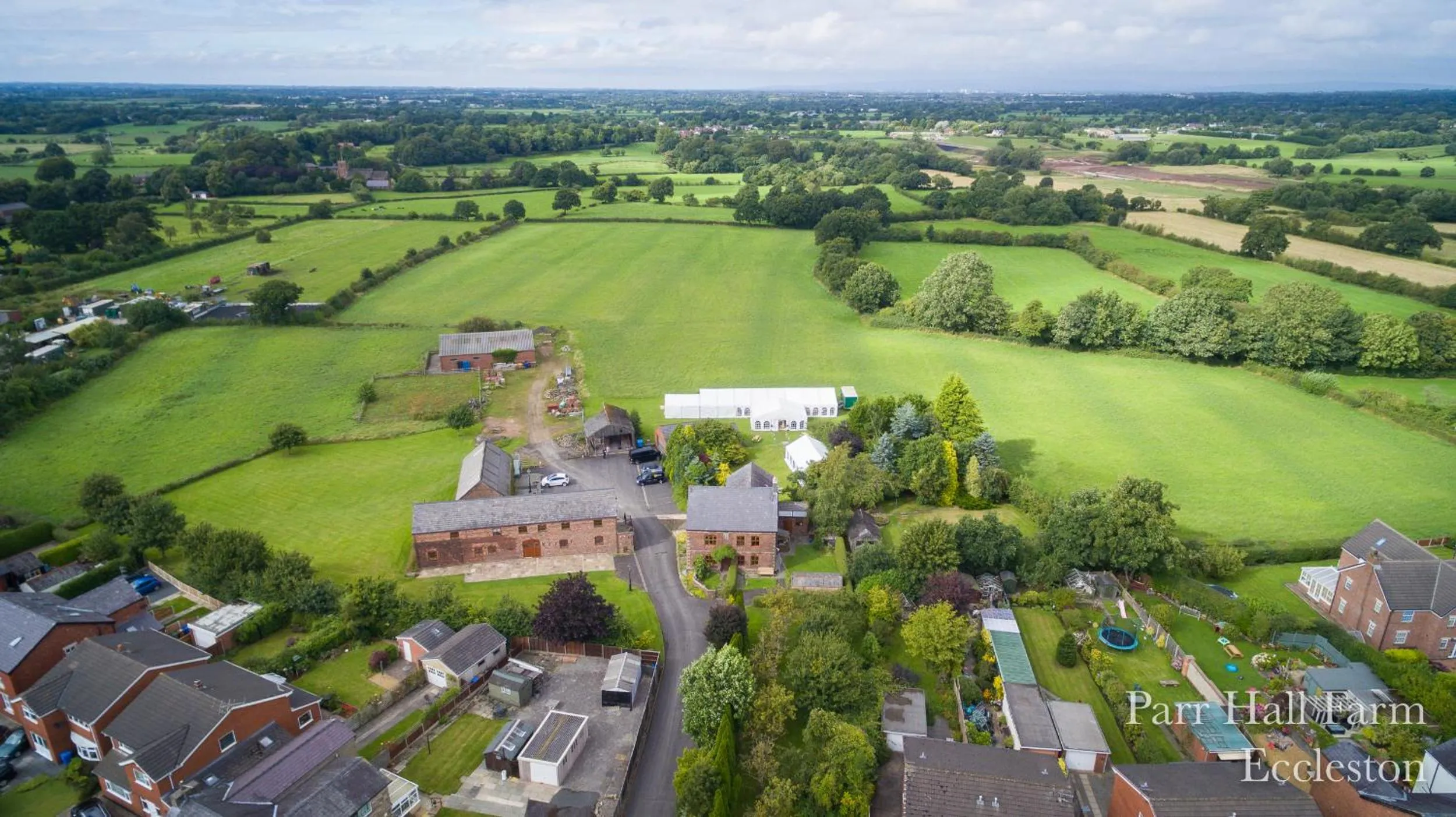 Garden view in Parr Hall Farm, Eccleston