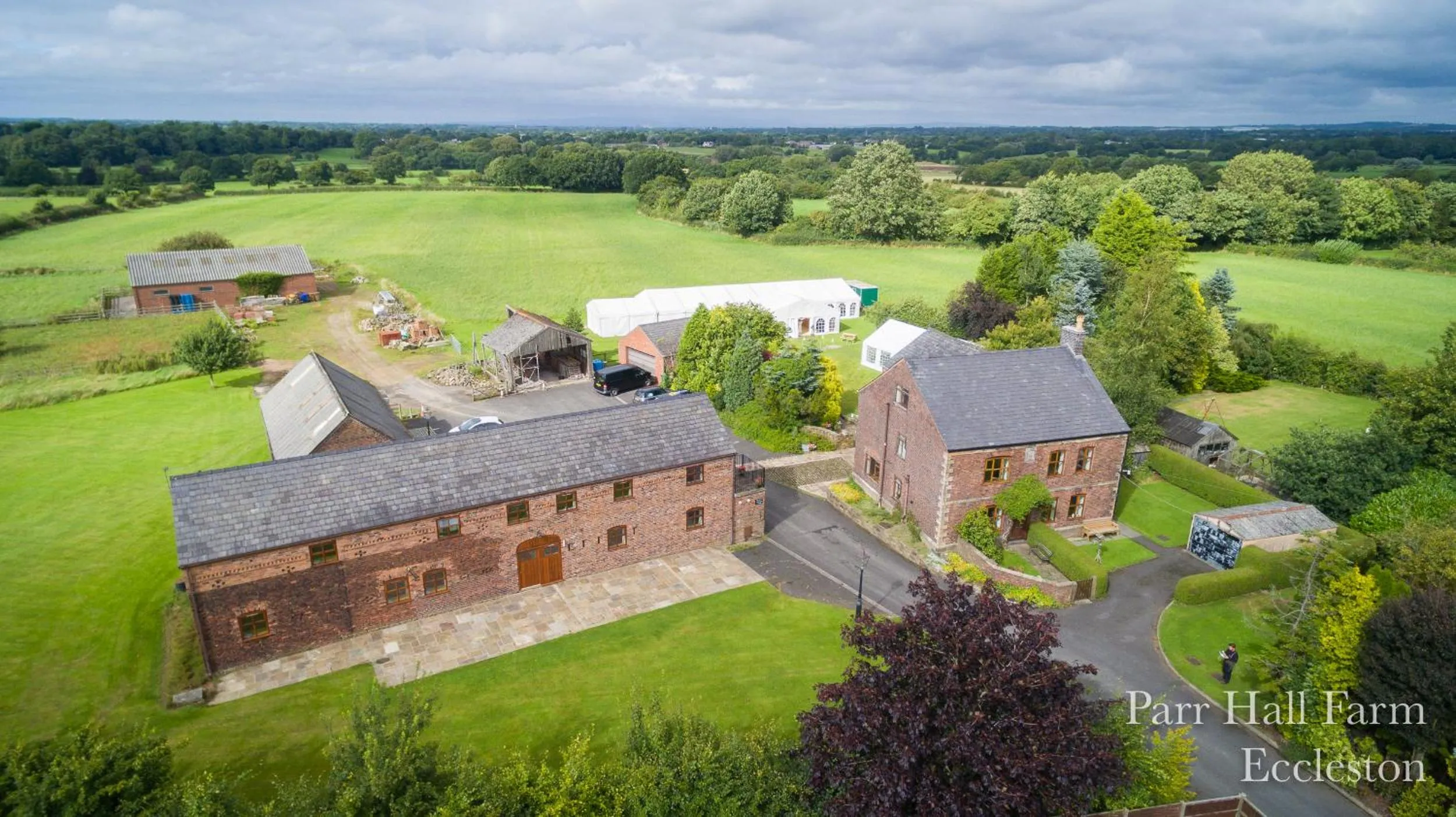 Garden view in Parr Hall Farm, Eccleston