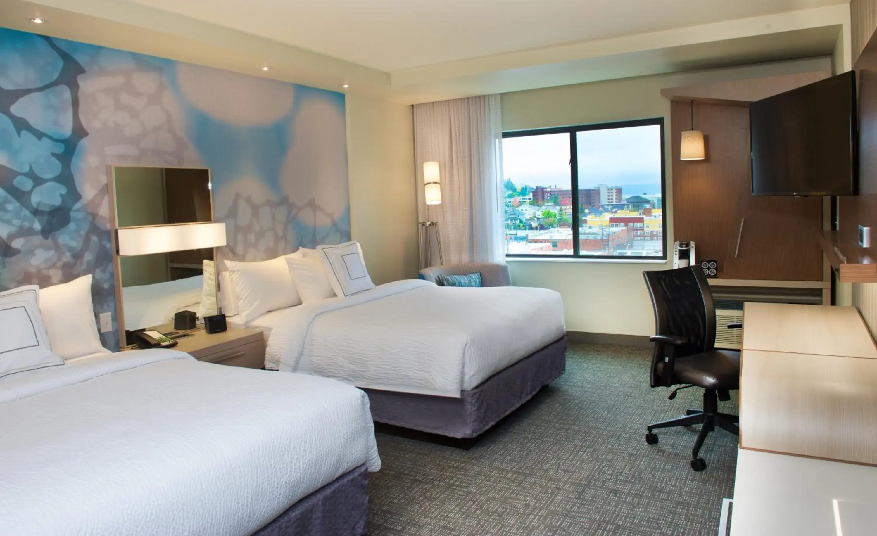 Queen Room with Two Queen Beds in Courtyard by Marriott Seattle Everett Downtown Queen Room with Two Queen Beds in Courtyard by Marriott Seattle Everett Downtown