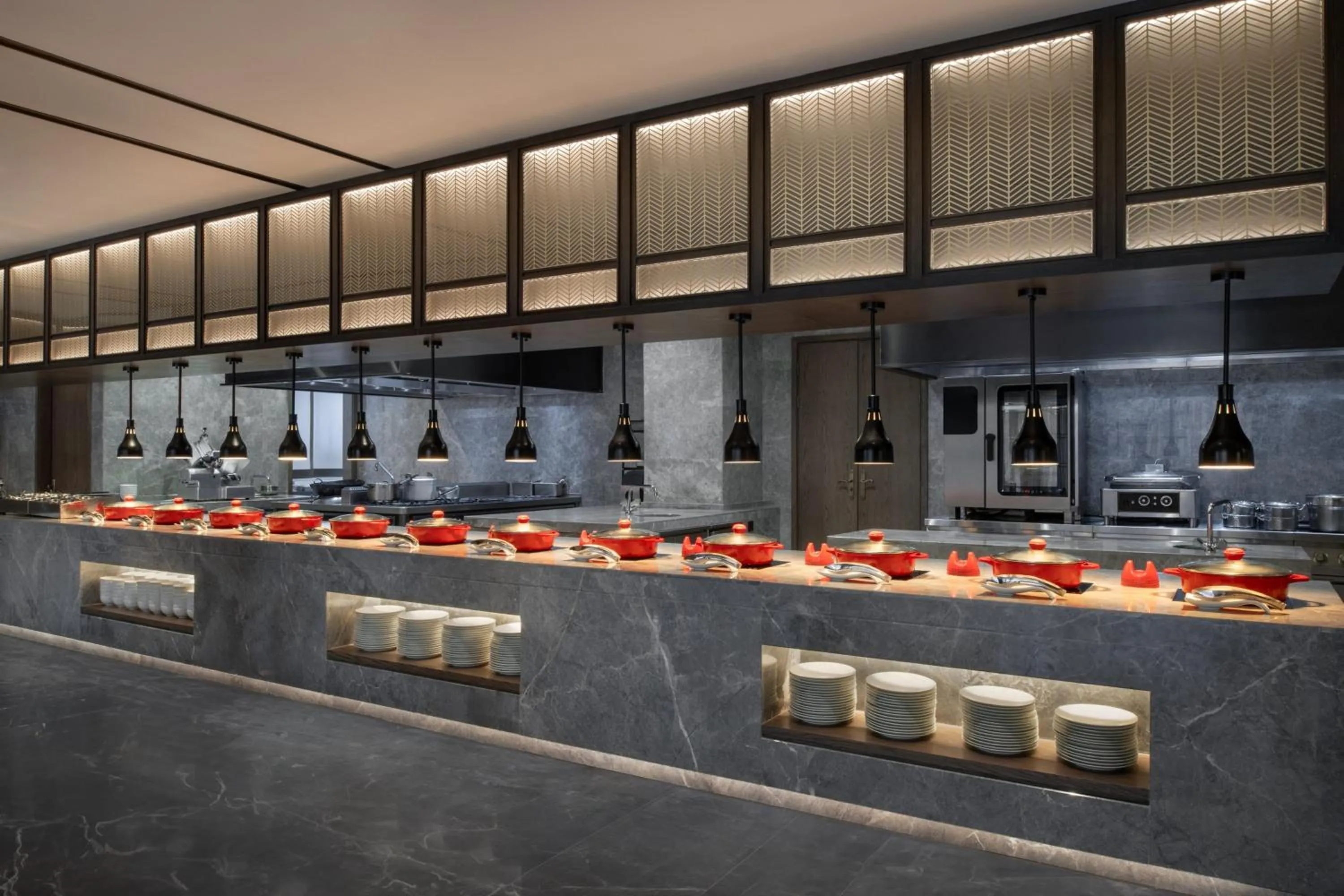 Kitchen or kitchenette in Wutai Mountain Marriott Hotel