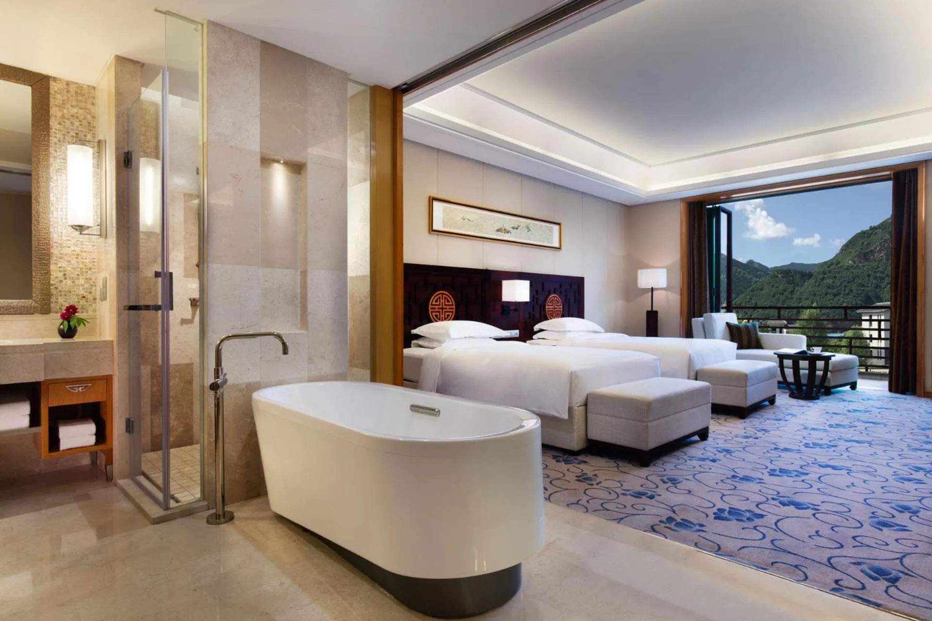 Bedroom, Bed in Wutai Mountain Marriott Hotel