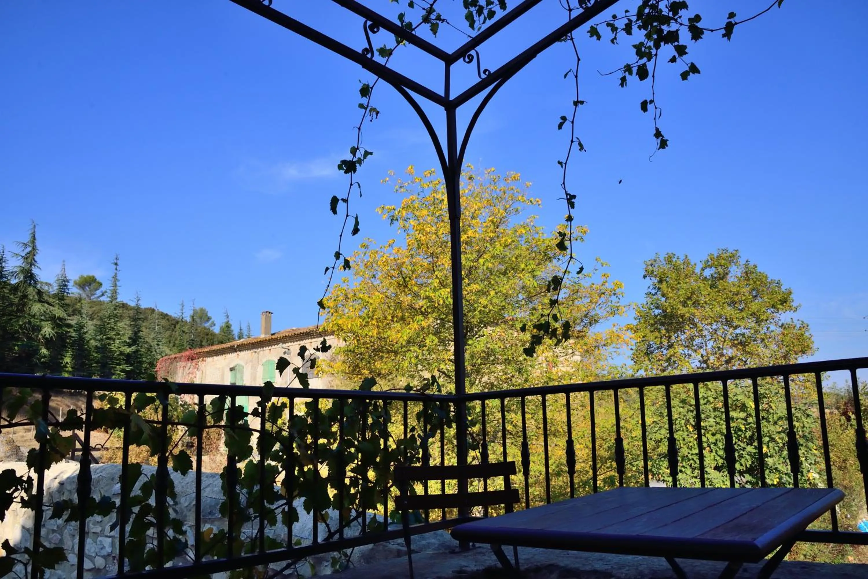 Garden view in Chambres d'hôtes au Mas du Sire