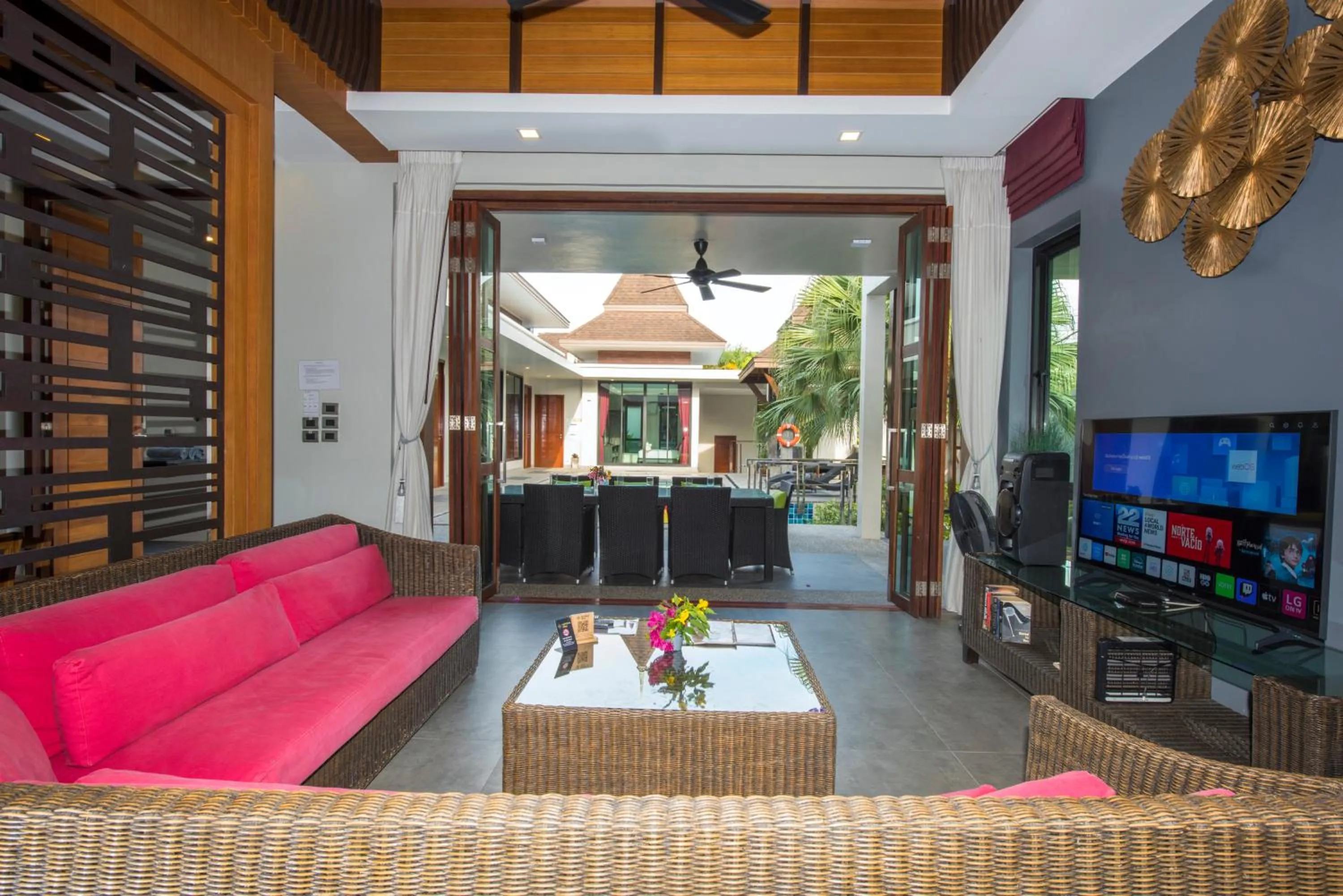 TV and multimedia in Narintara Private Pool Villas - Free Tuk-Tuk Service to the Beach!