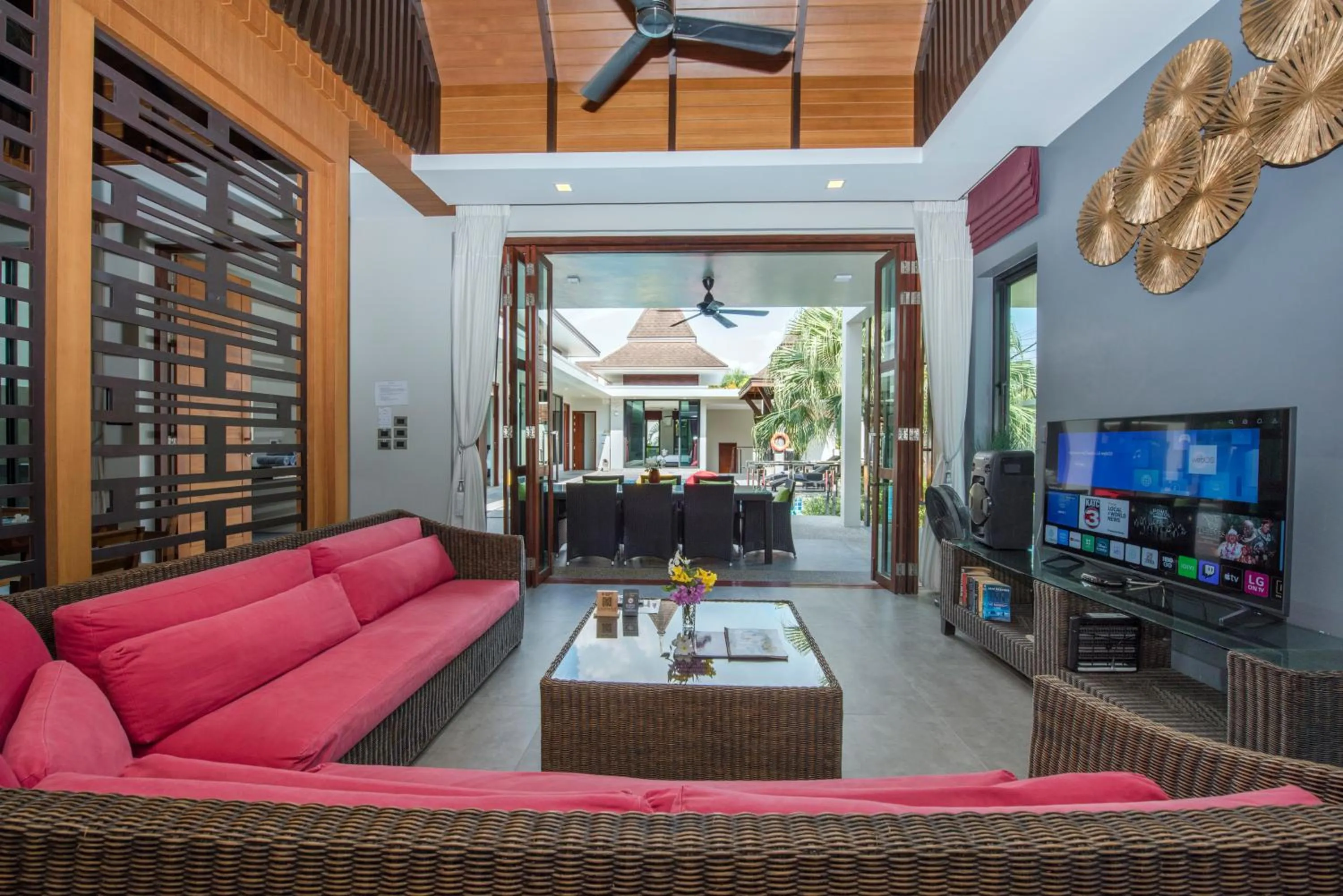 TV and multimedia in Narintara Private Pool Villas - Free Tuk-Tuk Service to the Beach!