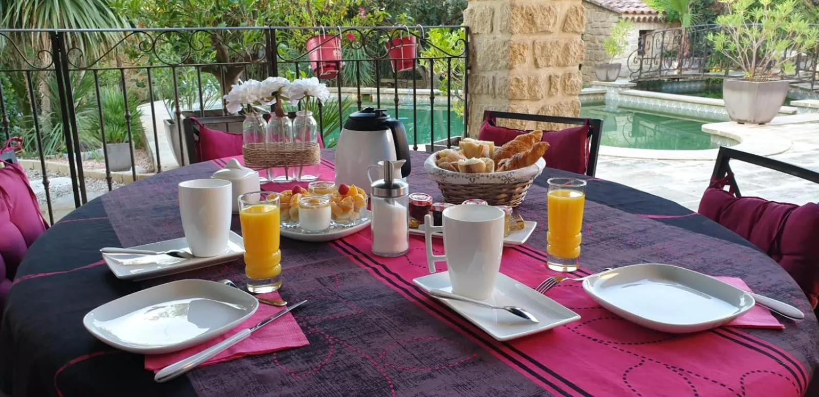 Continental breakfast in Villa Solary