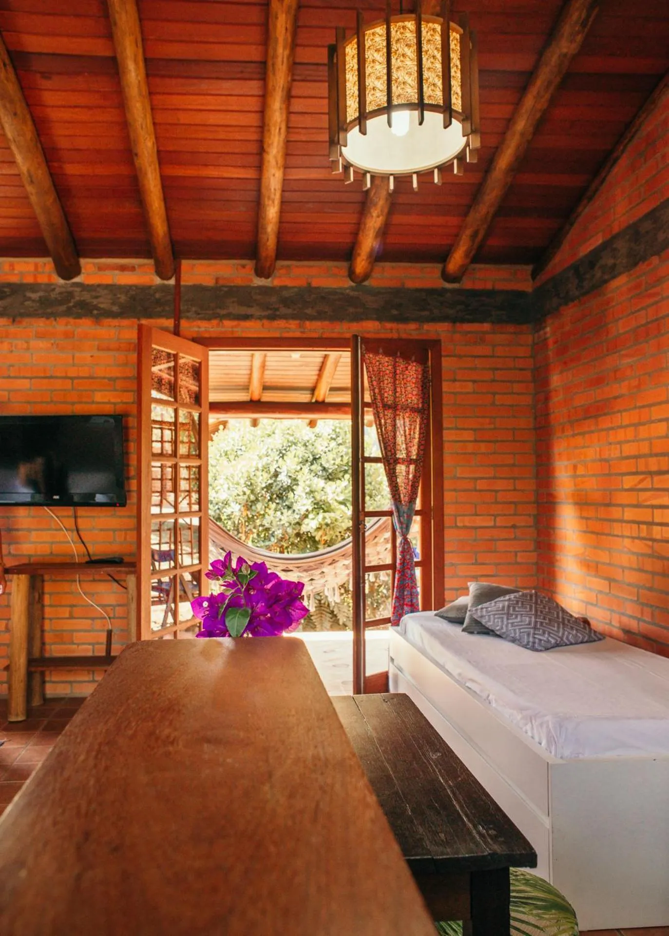 Bed in Pousada Villa Seychelles