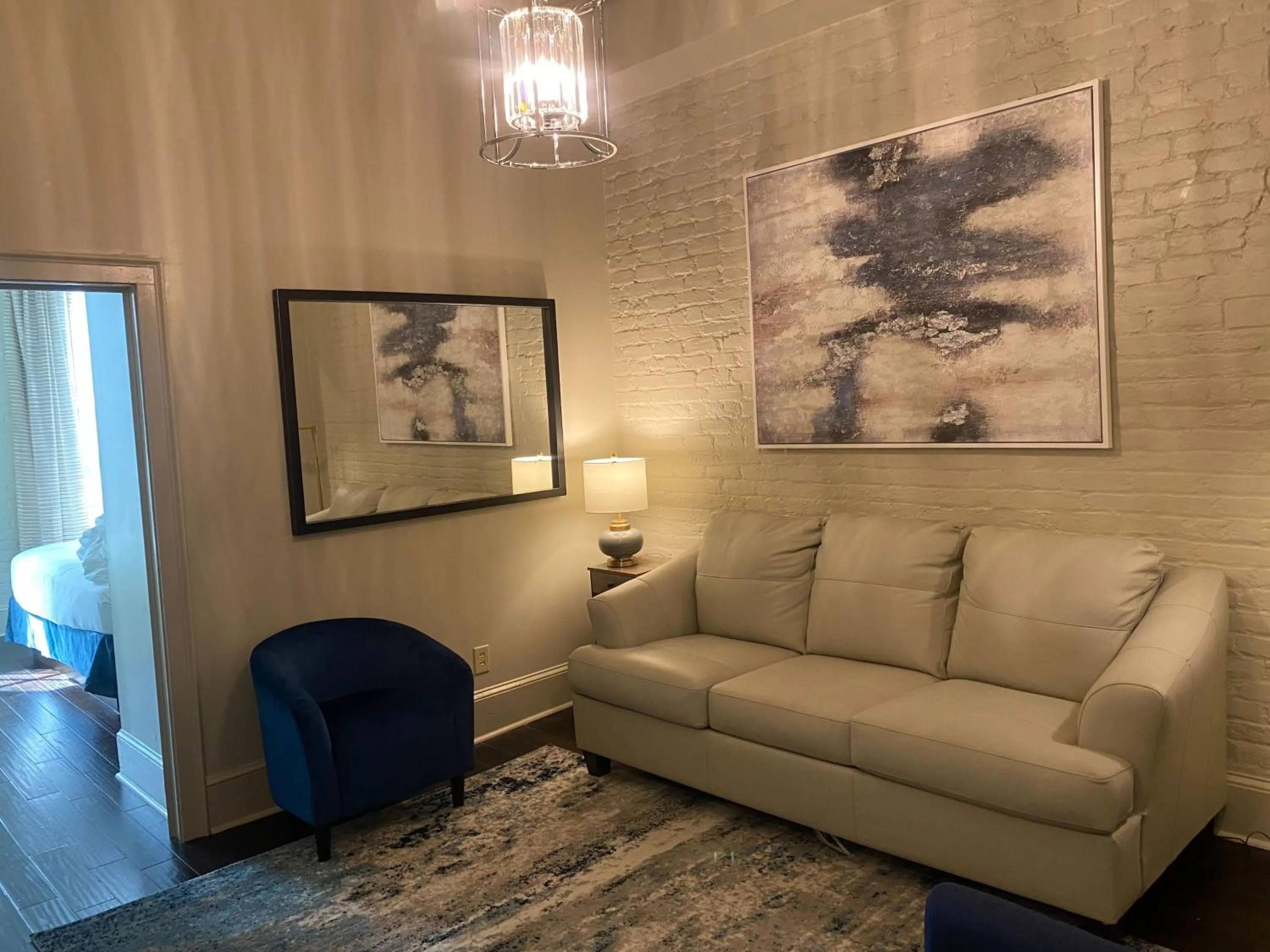 Seating area in La Galerie French Quarter Hotel