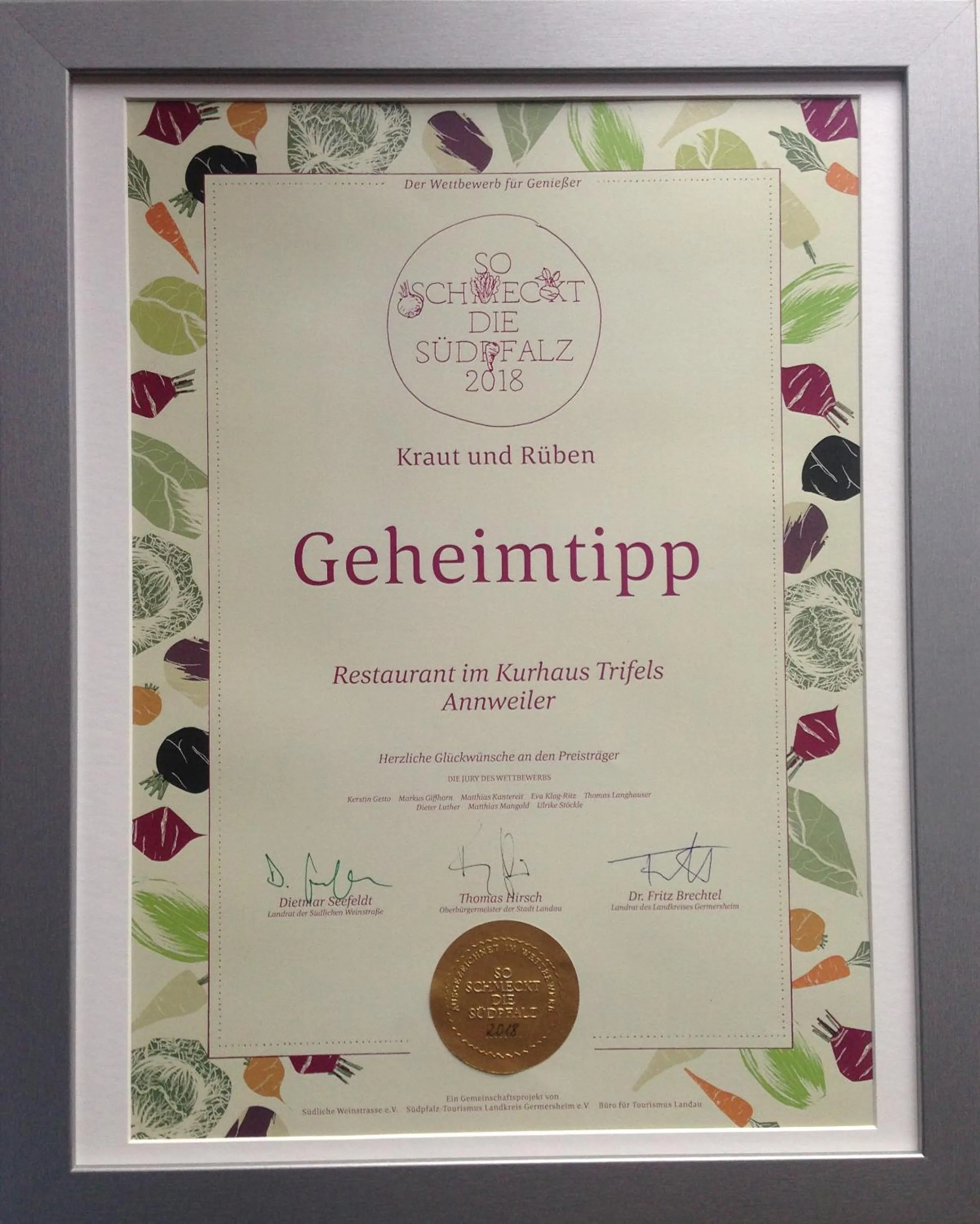 Restaurant/places to eat in Jugendstilhotel Trifels