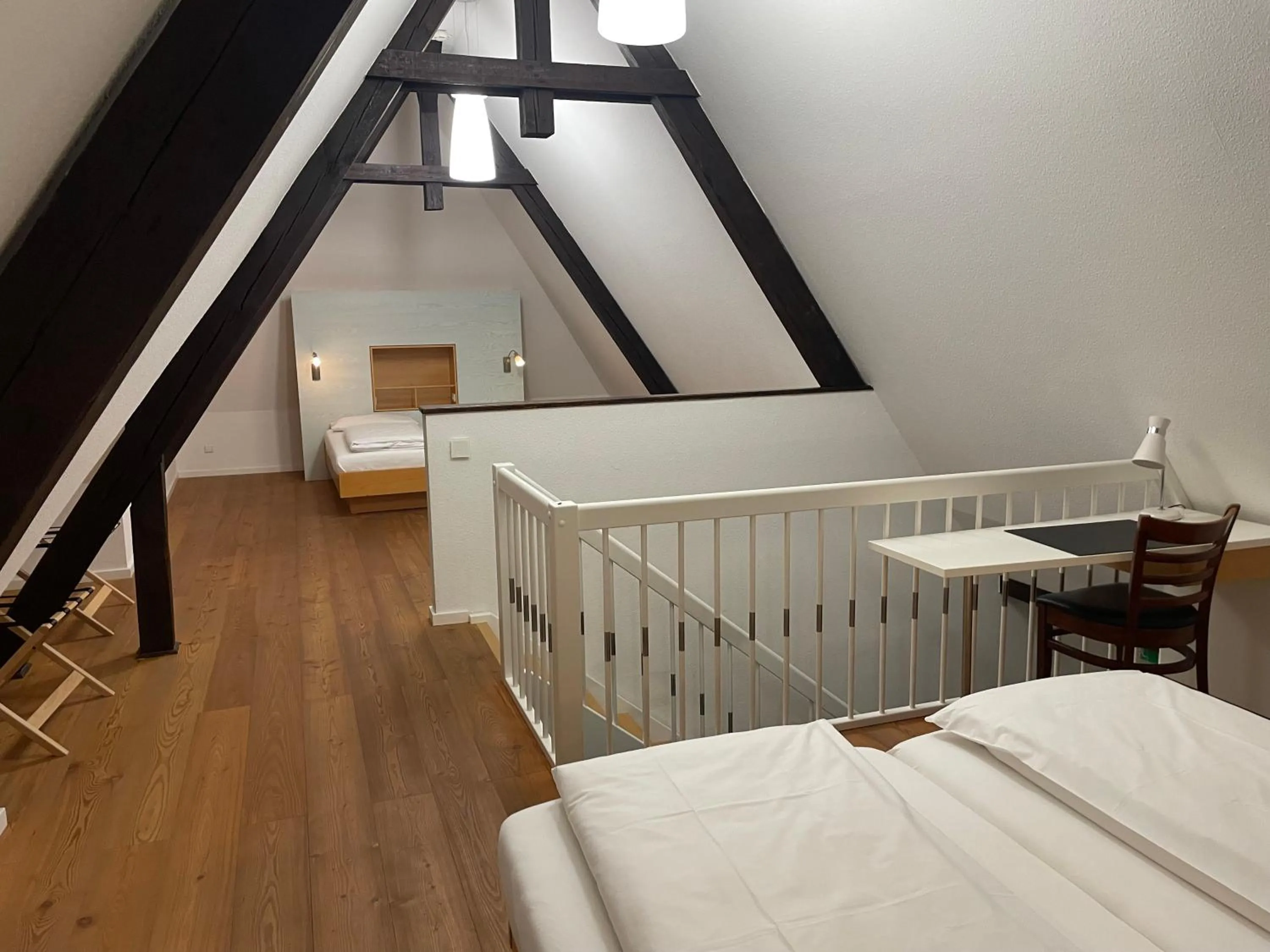 Photo of the whole room, Bed in Jugendstilhotel Trifels