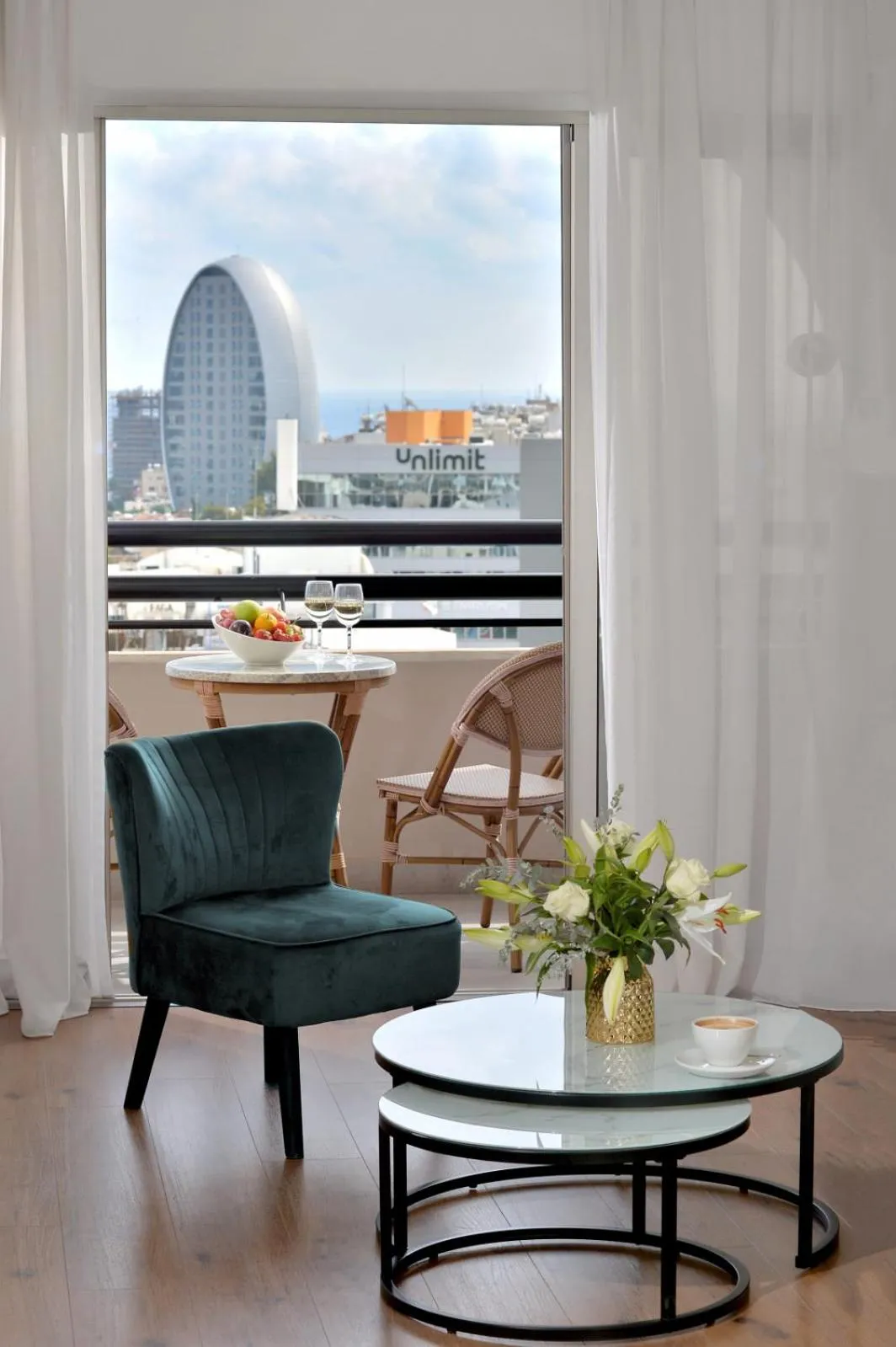 Seating area in Ajax Hotel