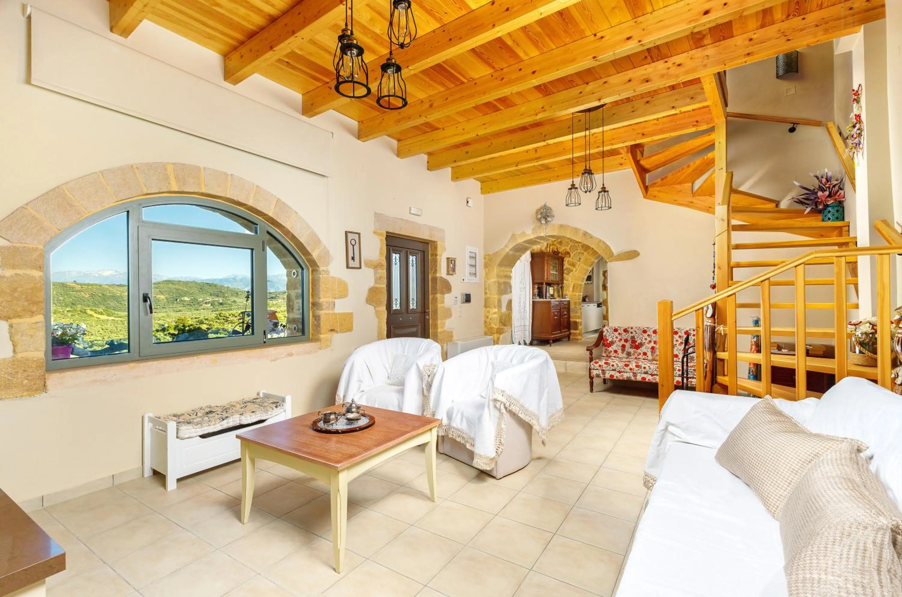 Living room in Villa Panareti