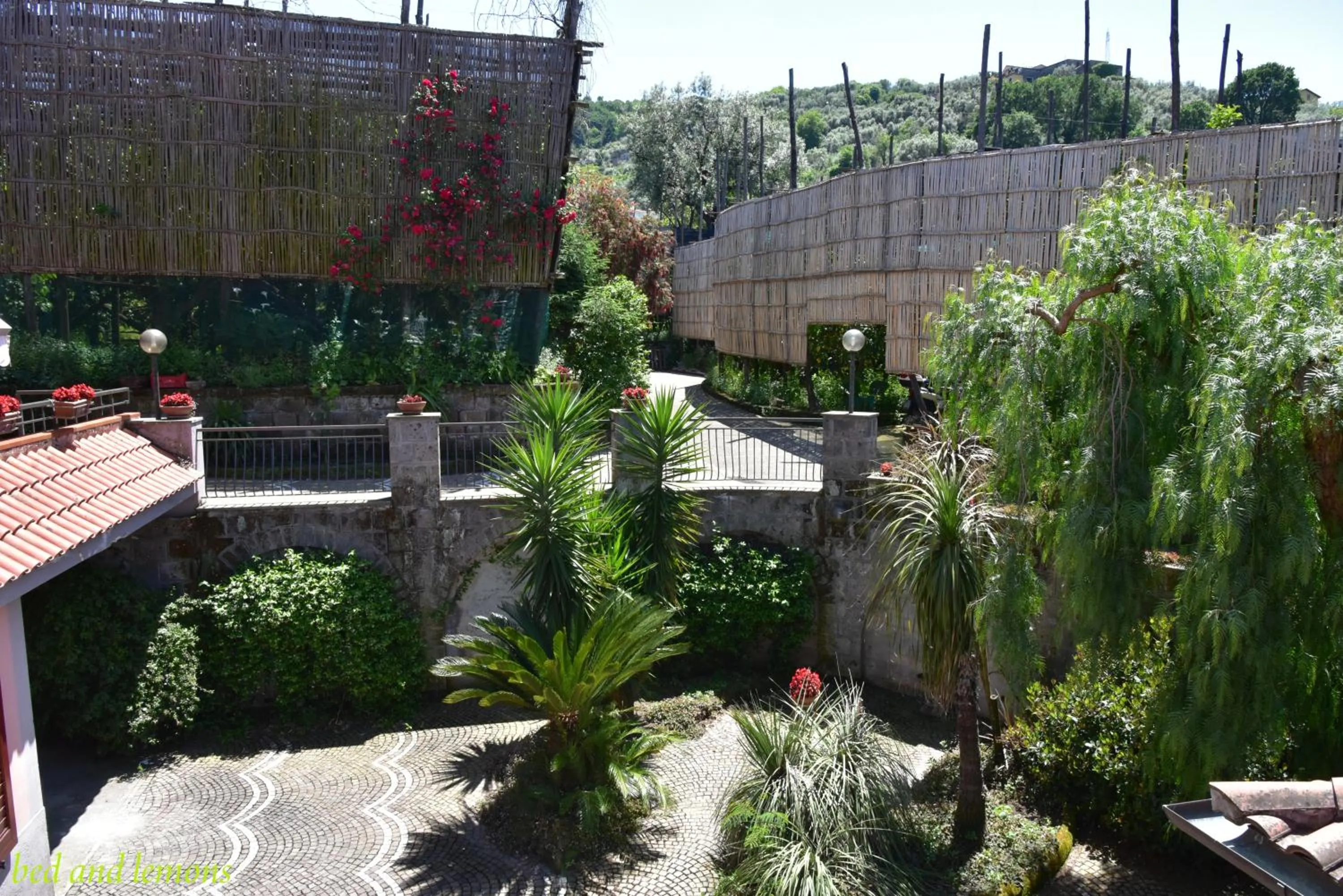 Garden view in Bed and Lemons
