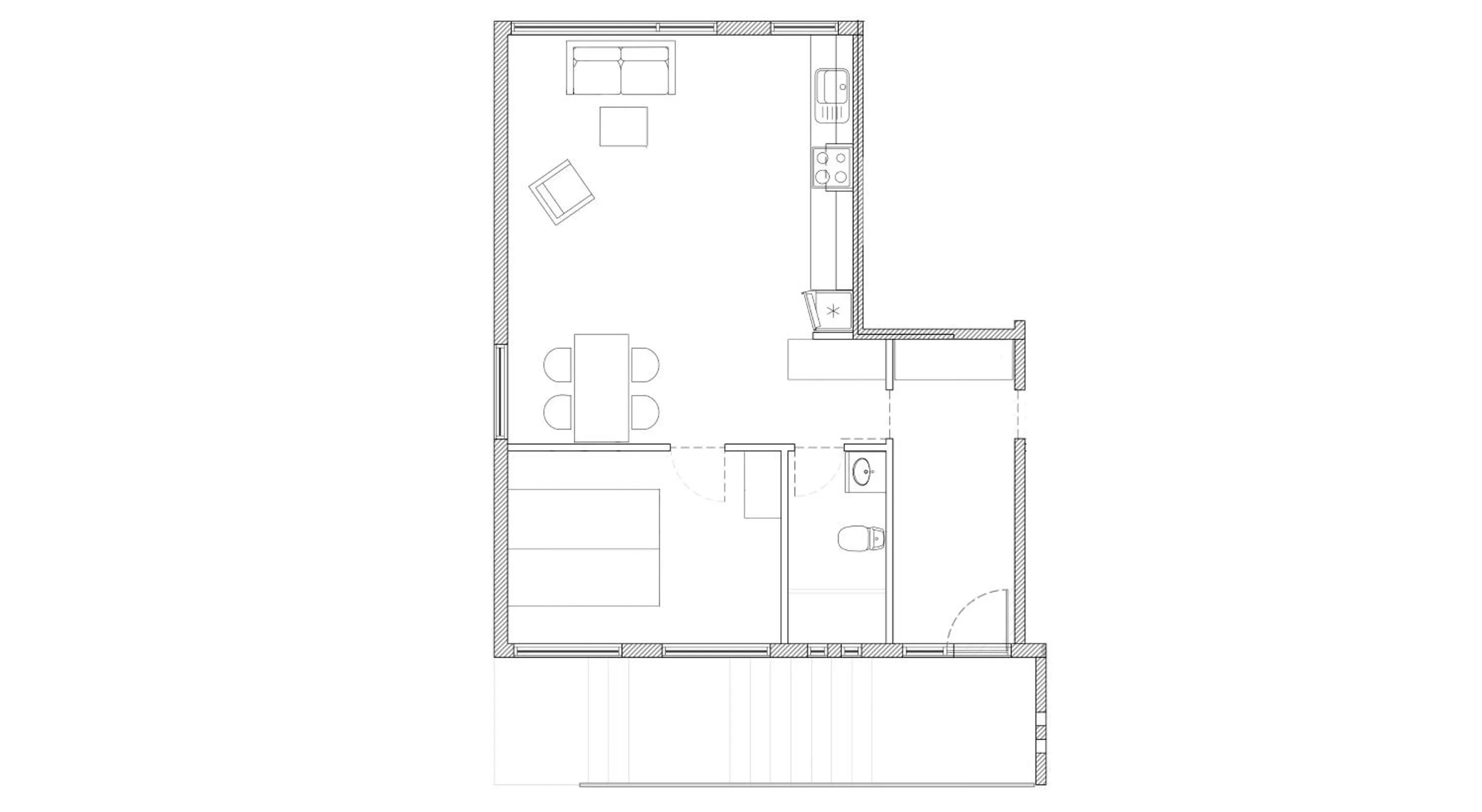 Floor plan in Nes Residence