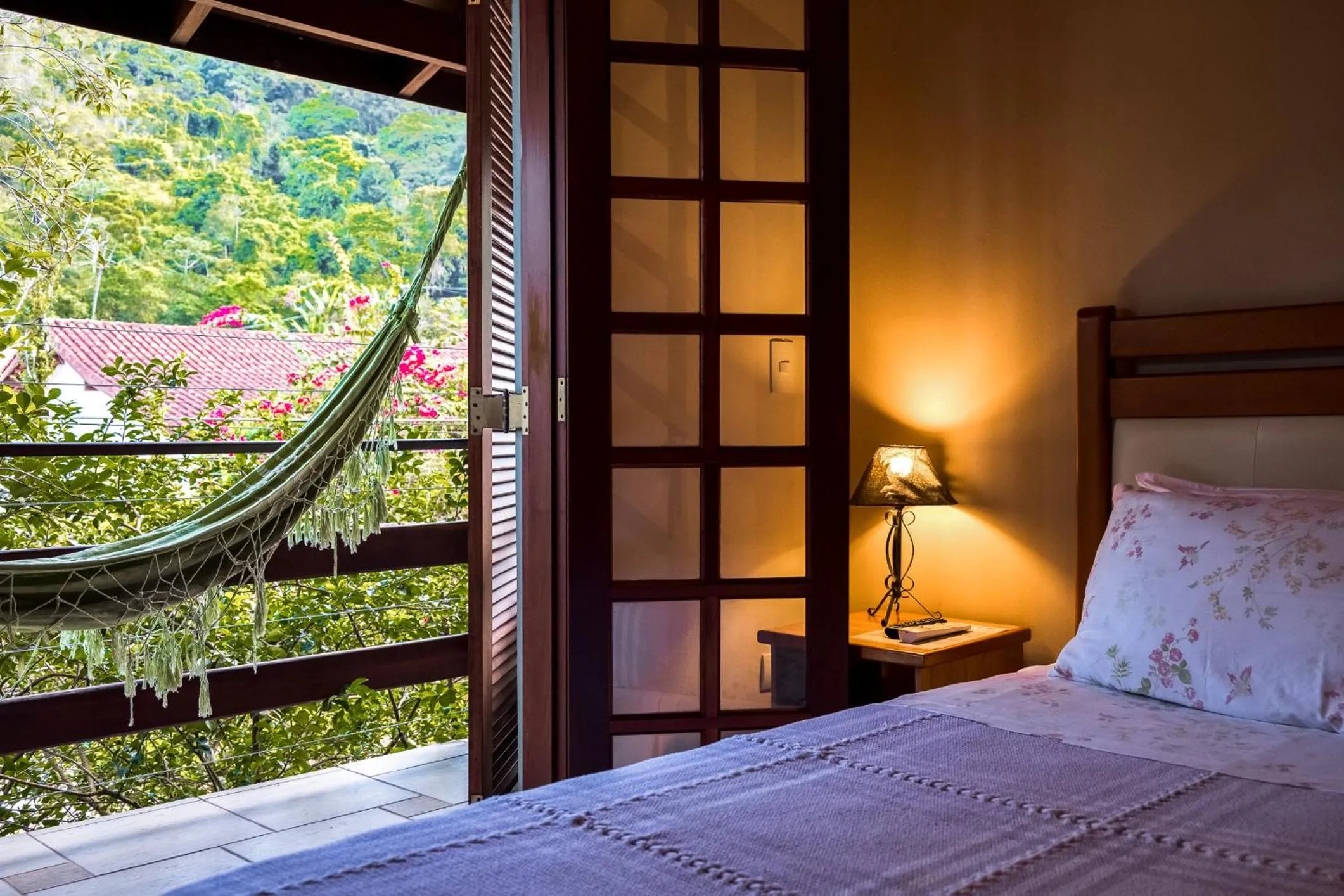 Bed in Pousada Recanto Montecarlo