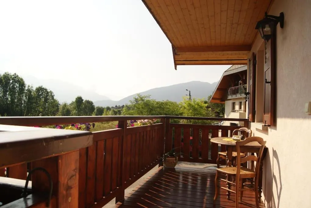 Balcony/Terrace in B&B Le Sourire du Lac