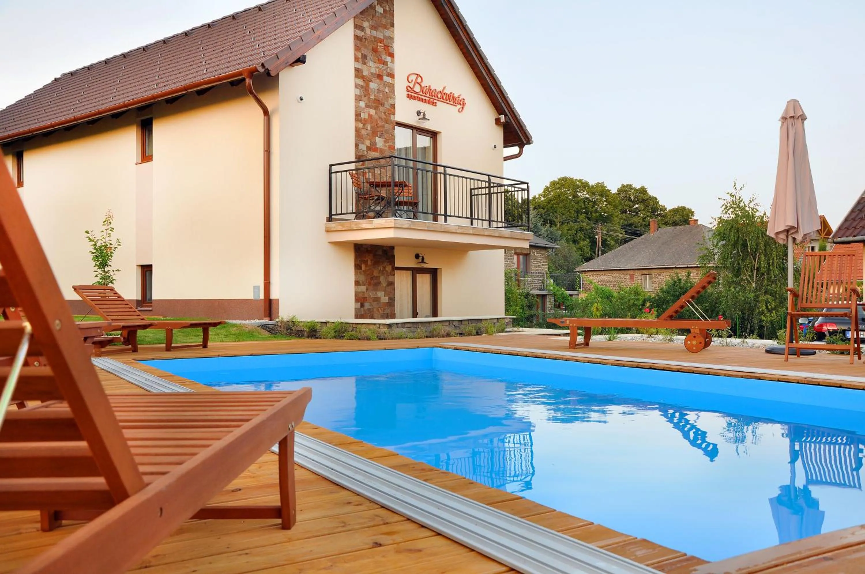 Swimming pool in Barackvirág Apartmanház