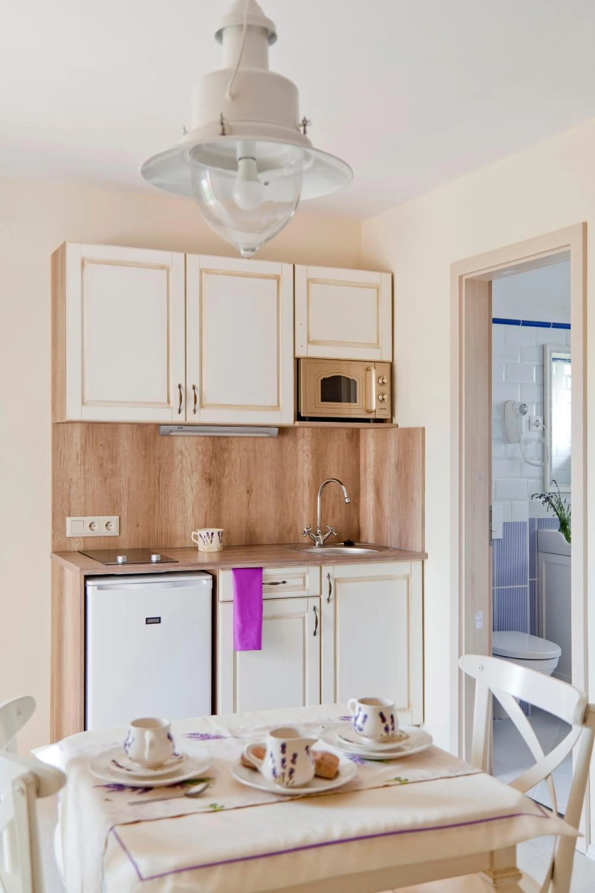 Kitchen or kitchenette in Barackvirág Apartmanház