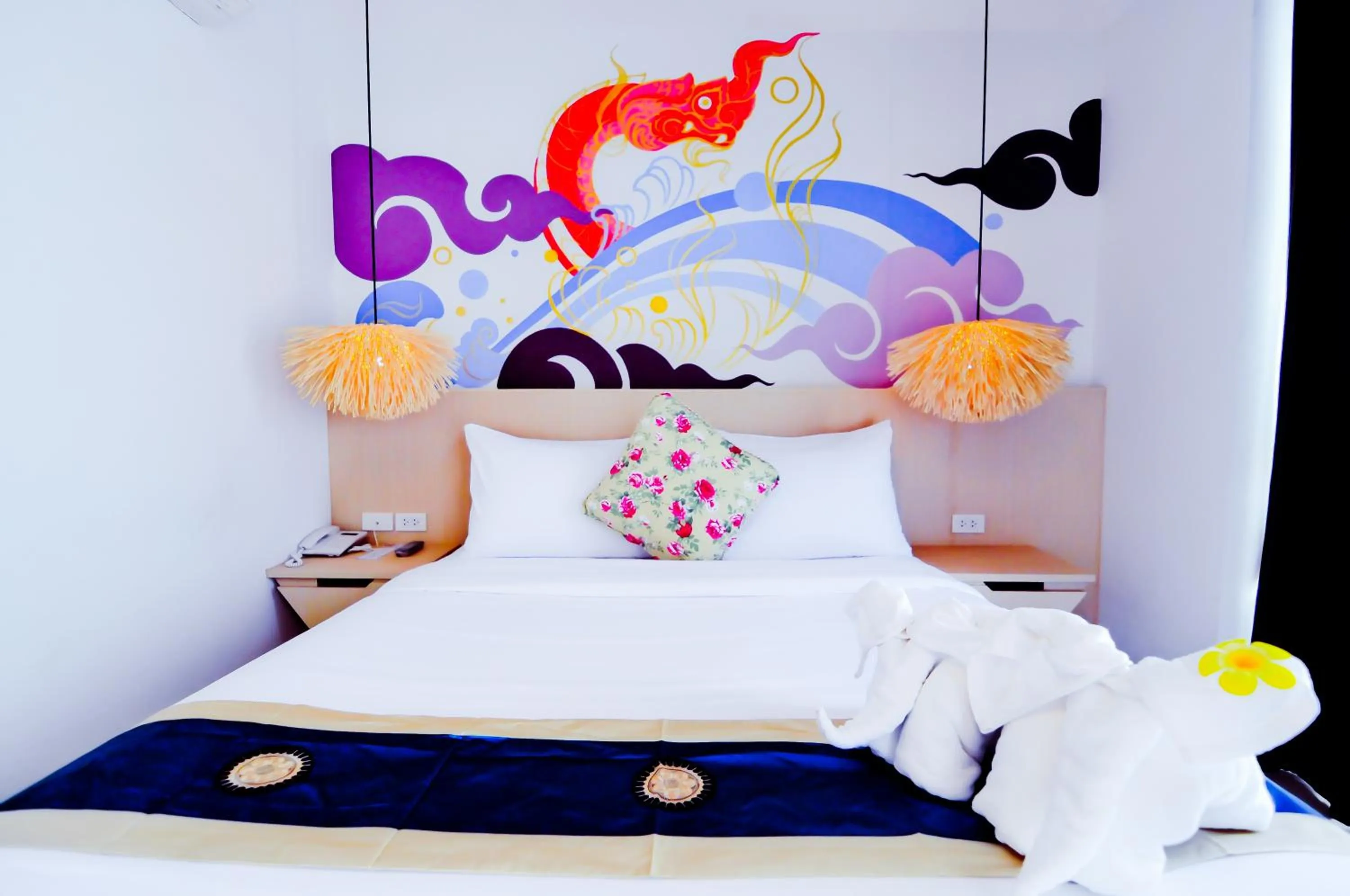 Decorative detail, Bed in The Sila Hotel