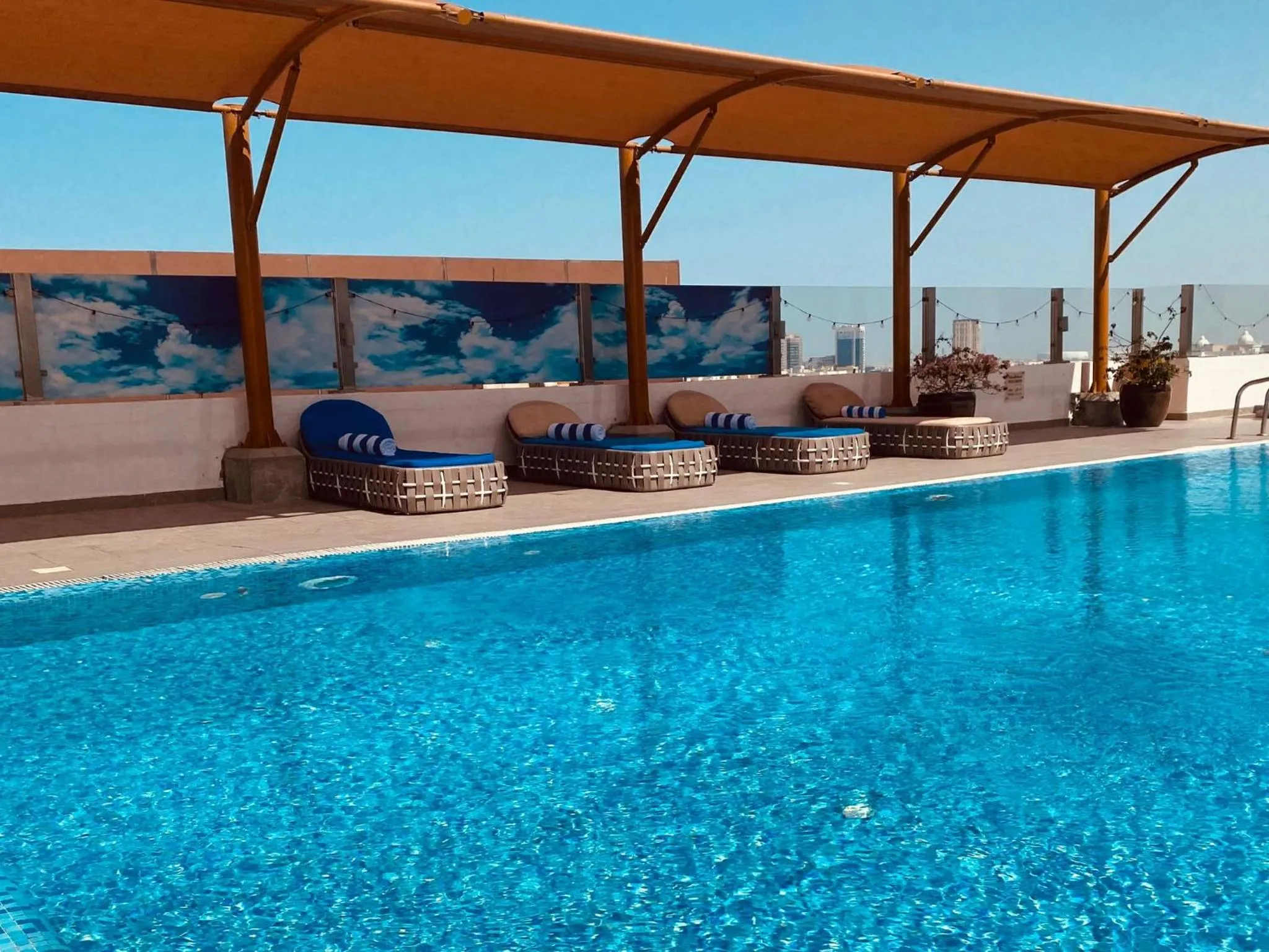 Pool view in The Avenue Hotel